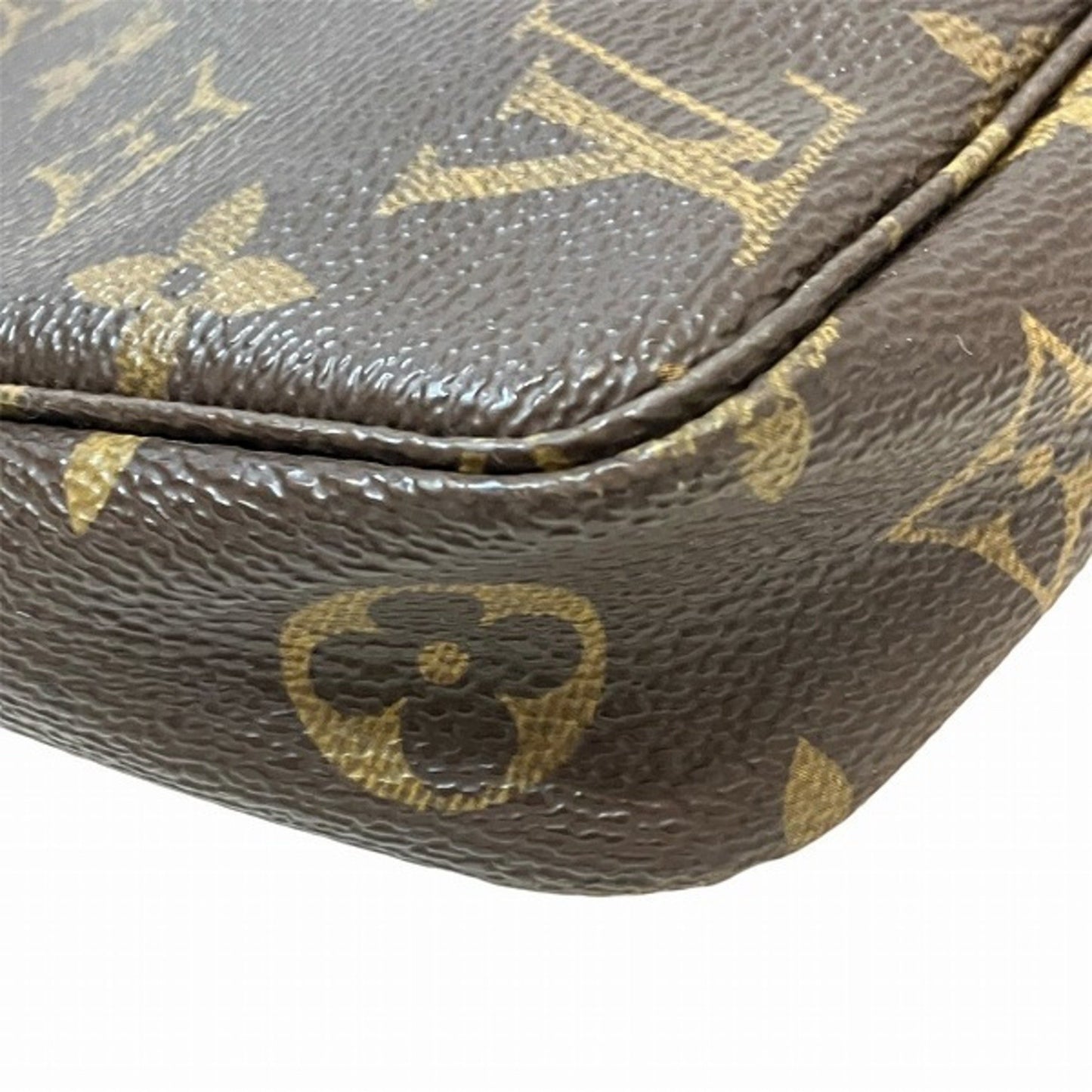 Louis Vuitton Pochette Accessoire, Brown, Canvas, clutch