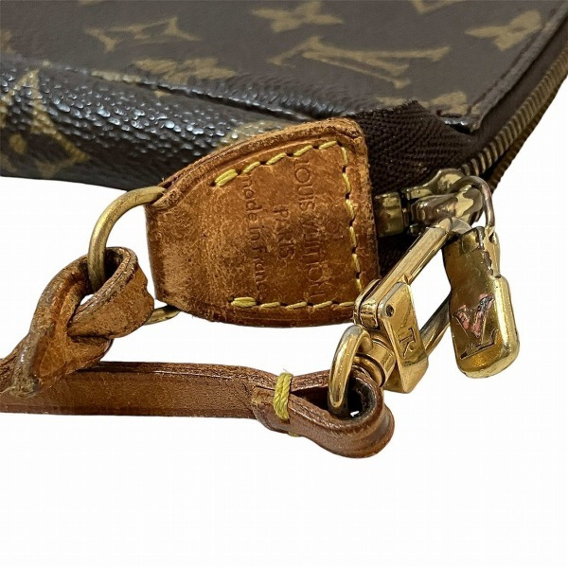 Louis Vuitton Pochette Accessoire, Brown, Canvas, clutch