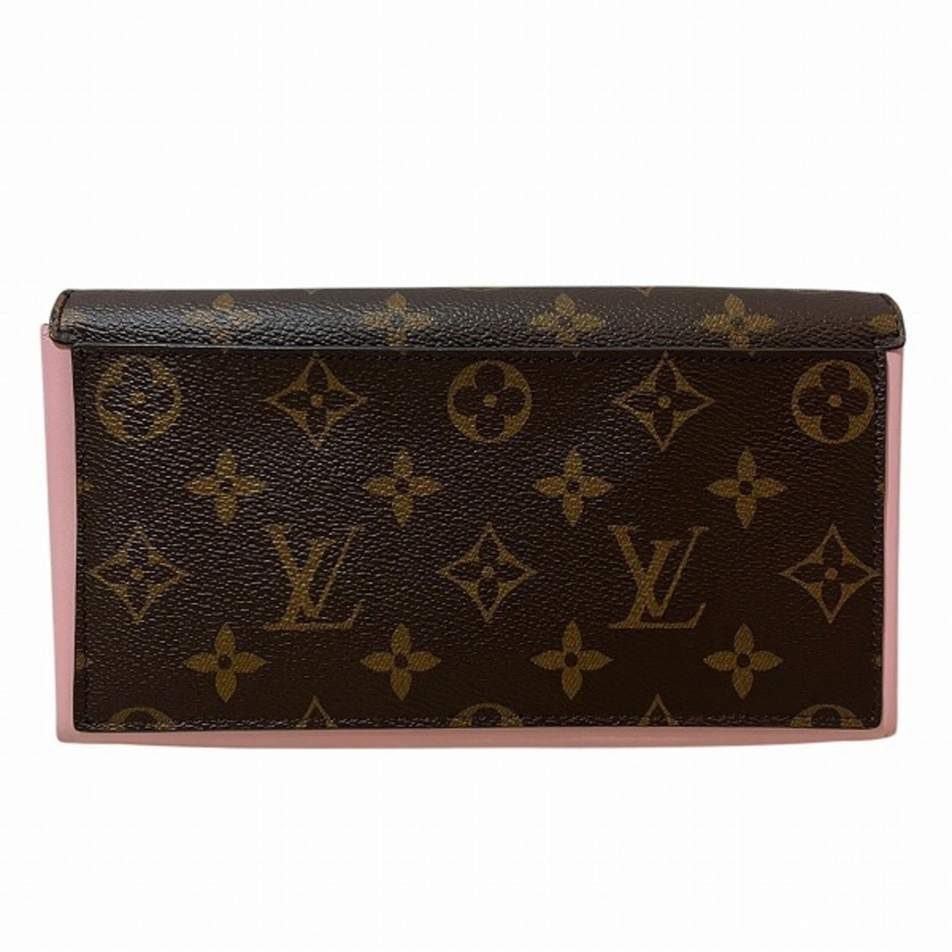 Louis Vuitton Flore, Brown, Canvas, wallet