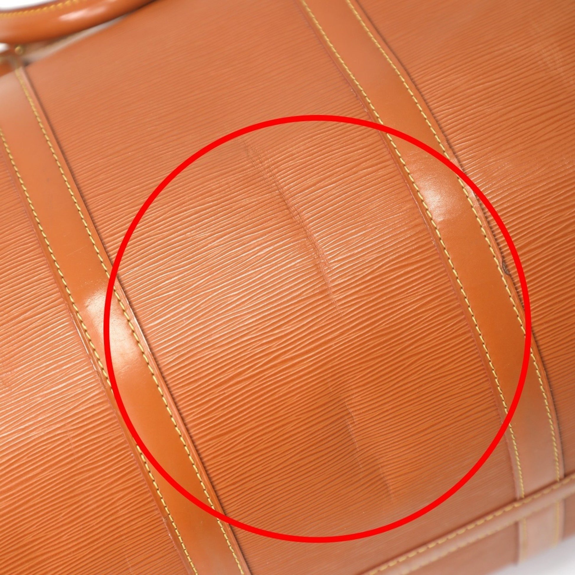 Louis Vuitton Keepall 60, Brown, Leather, travel