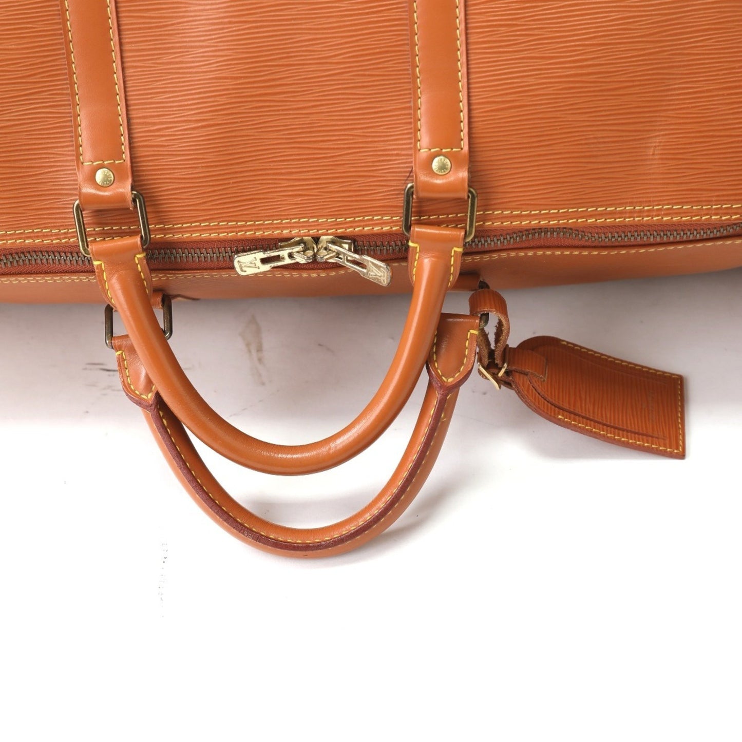 Louis Vuitton Keepall 60, Brown, Leather, travel