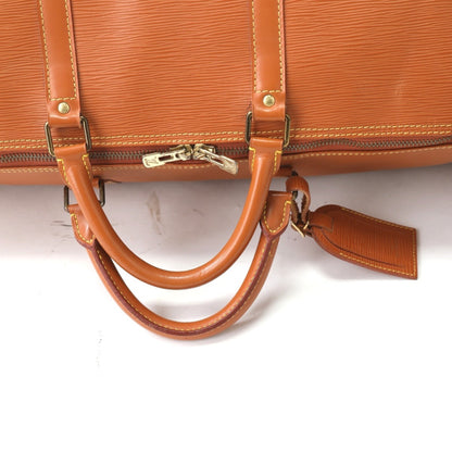 Louis Vuitton Keepall 60, Brown, Leather, travel