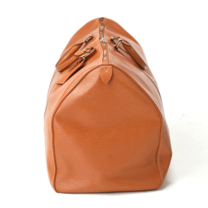 Louis Vuitton Keepall 60, Brown, Leather, travel