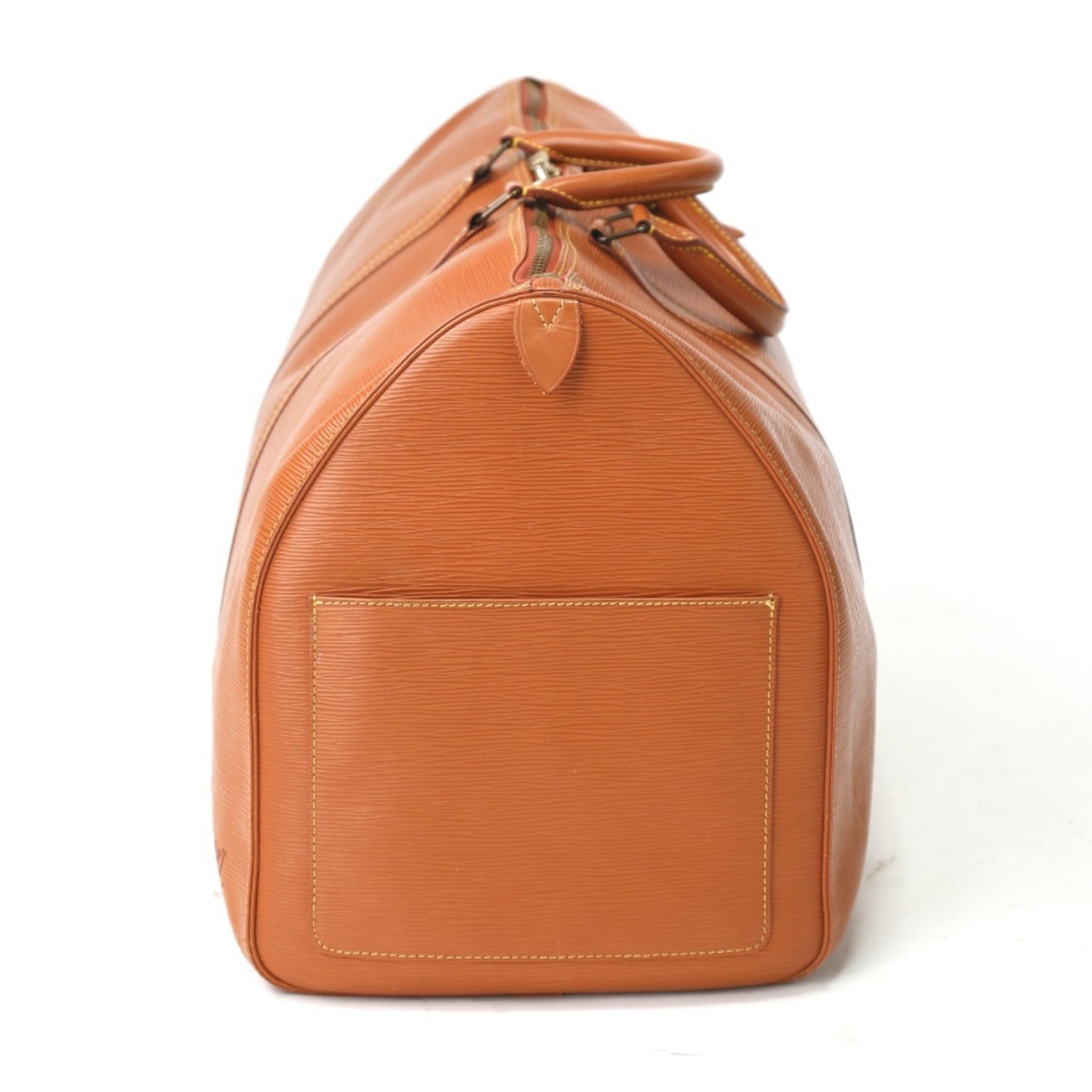 Louis Vuitton Keepall 60, Brown, Leather, travel