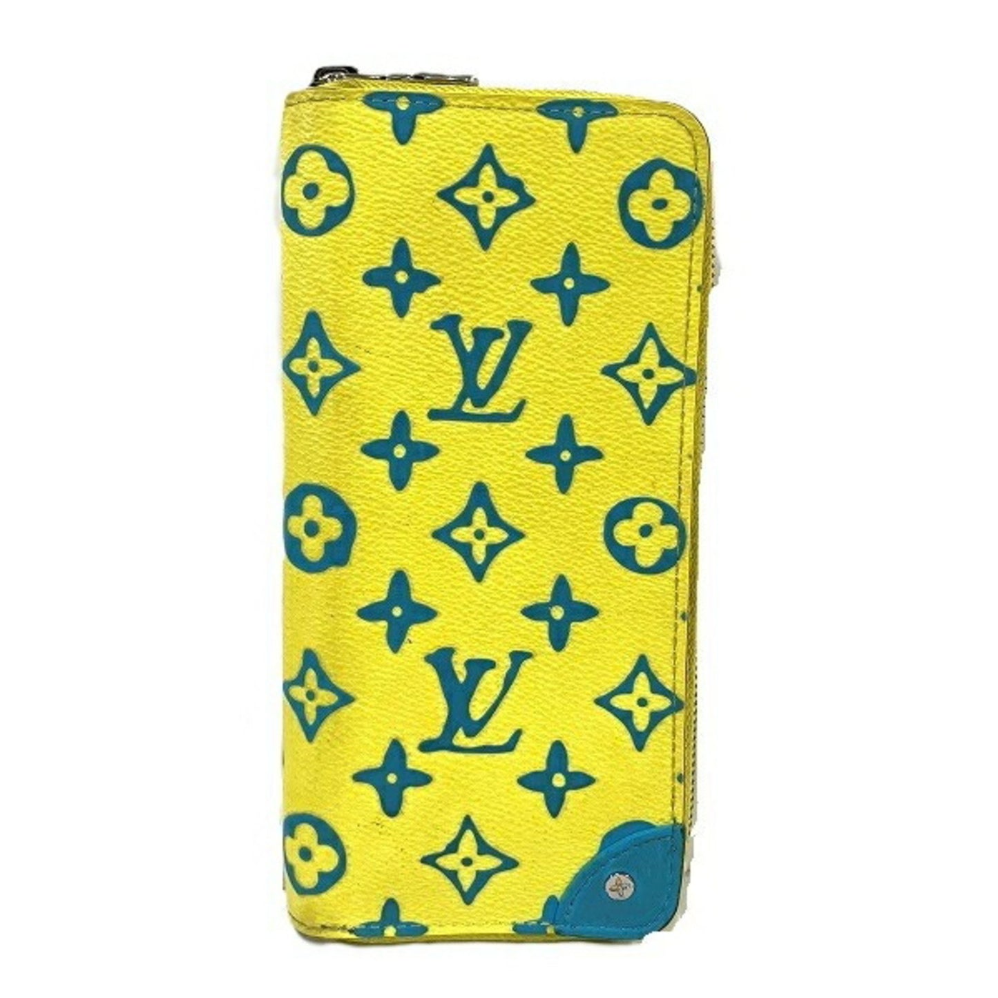 Louis Vuitton Zippy Wallet Vertical, Yellow, Canvas, wallet