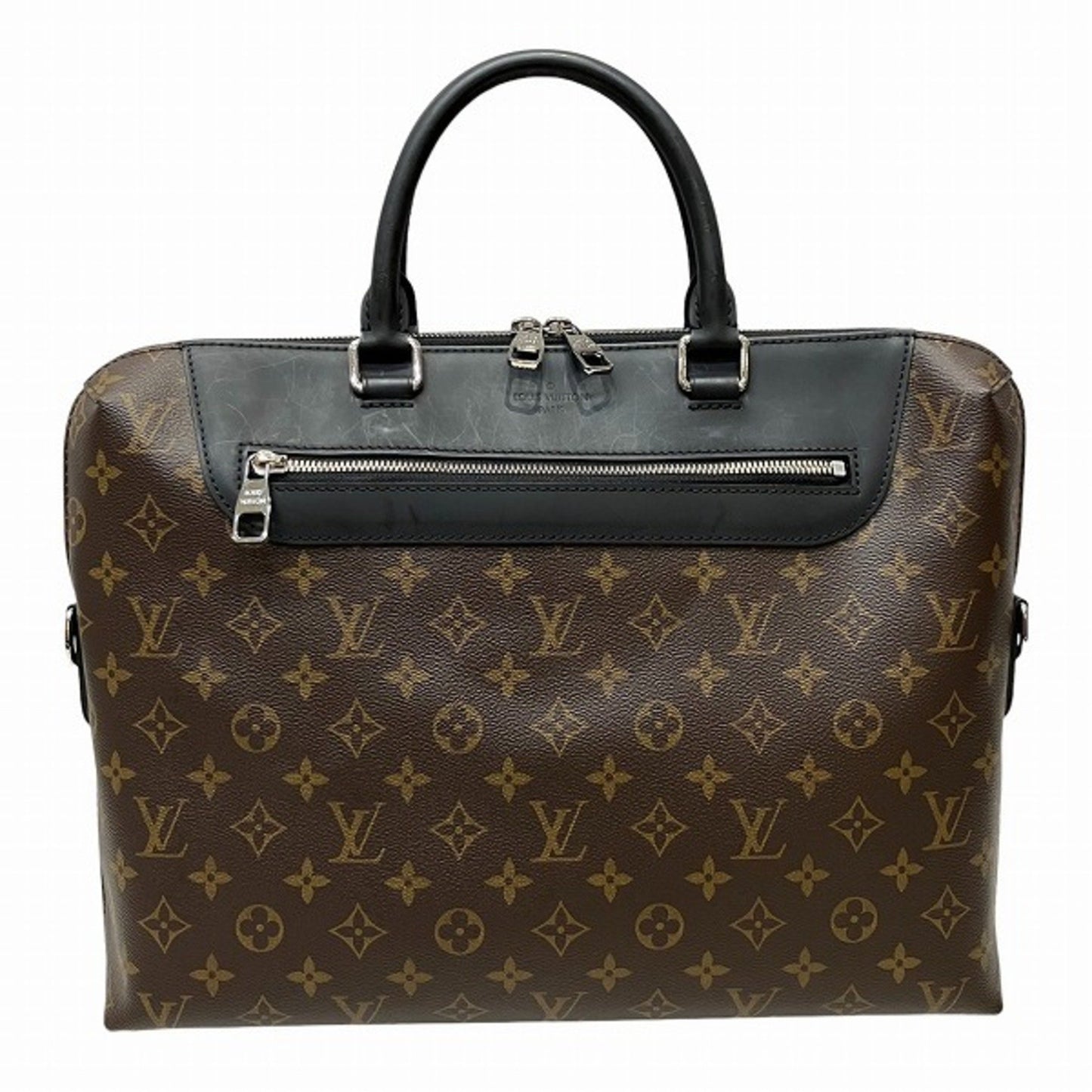 Louis Vuitton Porte documents Jour, Brown, Canvas, briefcase