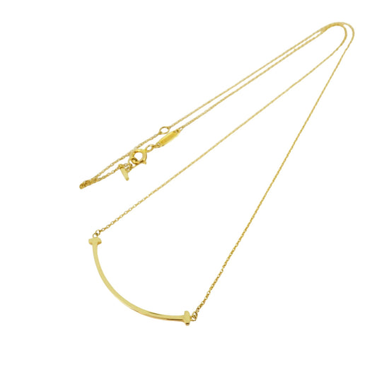 Tiffany & Co T Smile, Gold, Yellow Gold, necklace