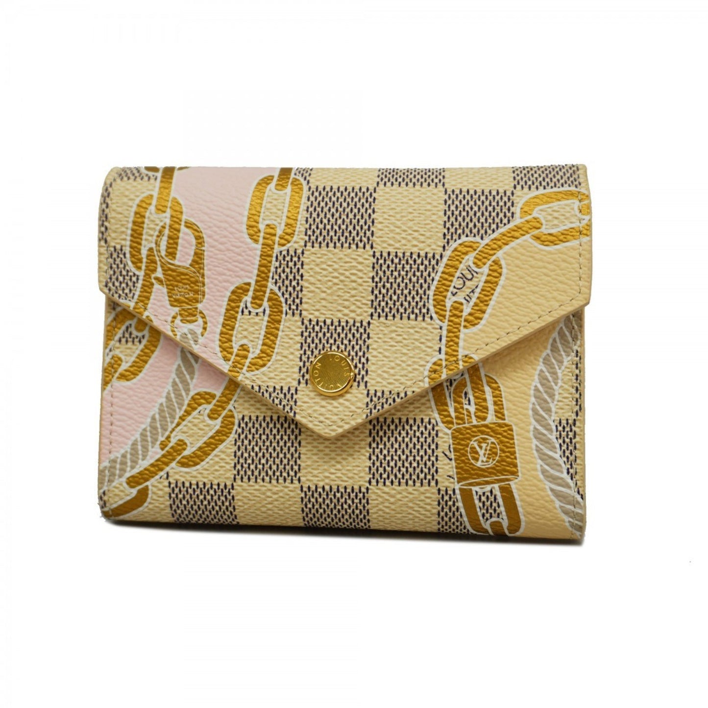 Louis Vuitton Victorine, Beige, Canvas, wallet