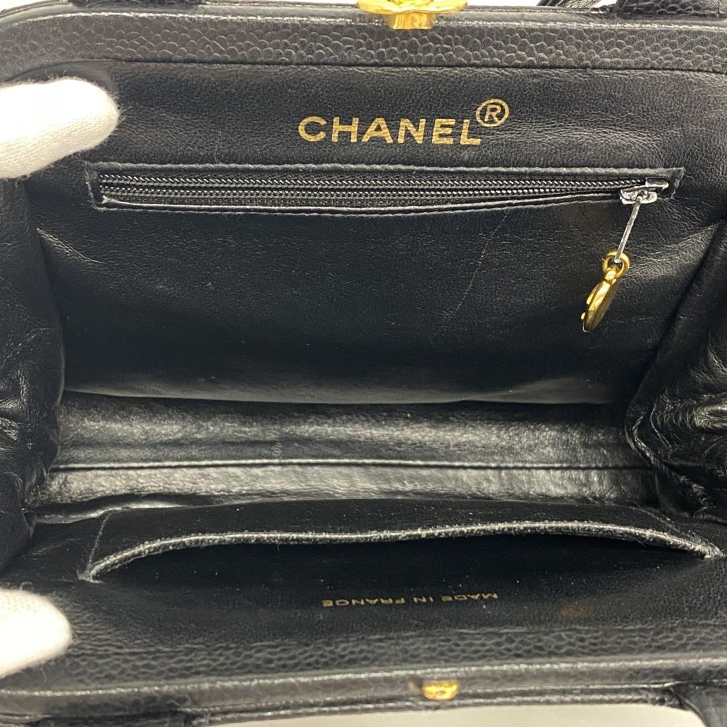 Chanel Coco Handle, Black, Leather, handbag