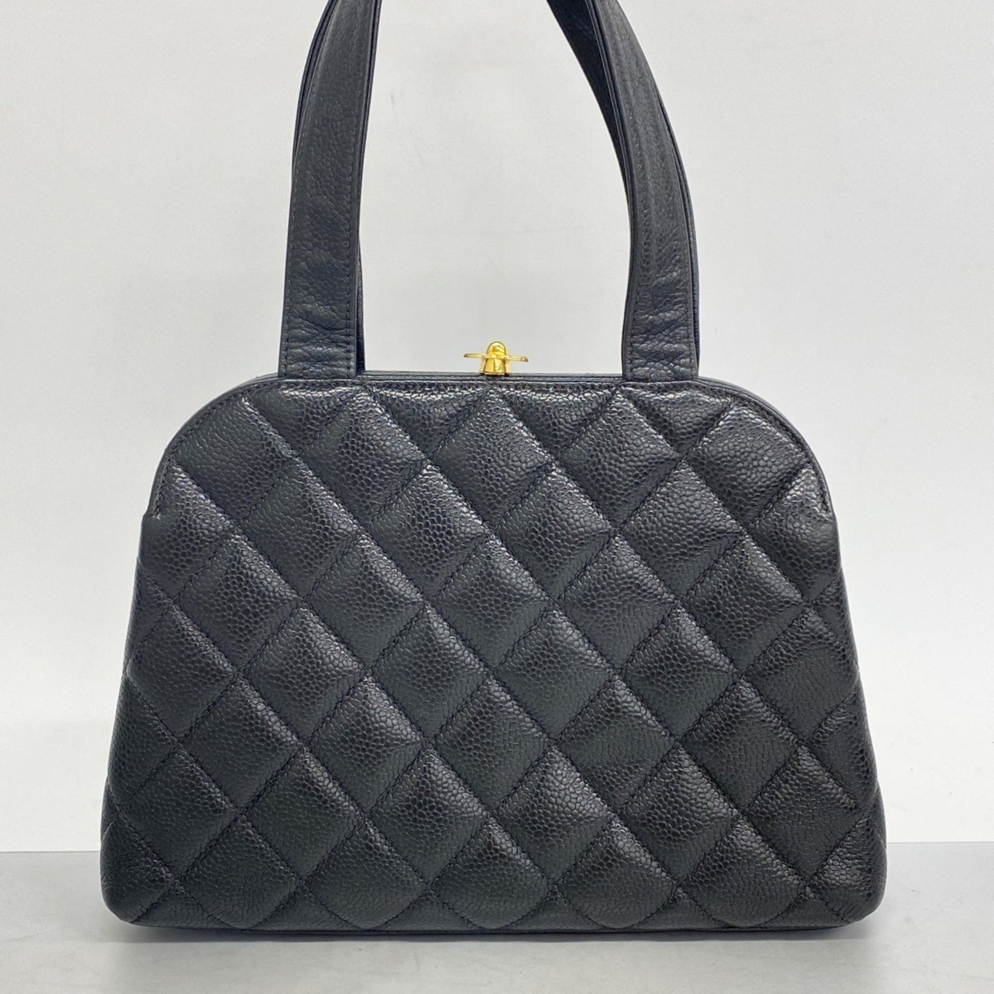 Chanel Coco Handle, Black, Leather, handbag