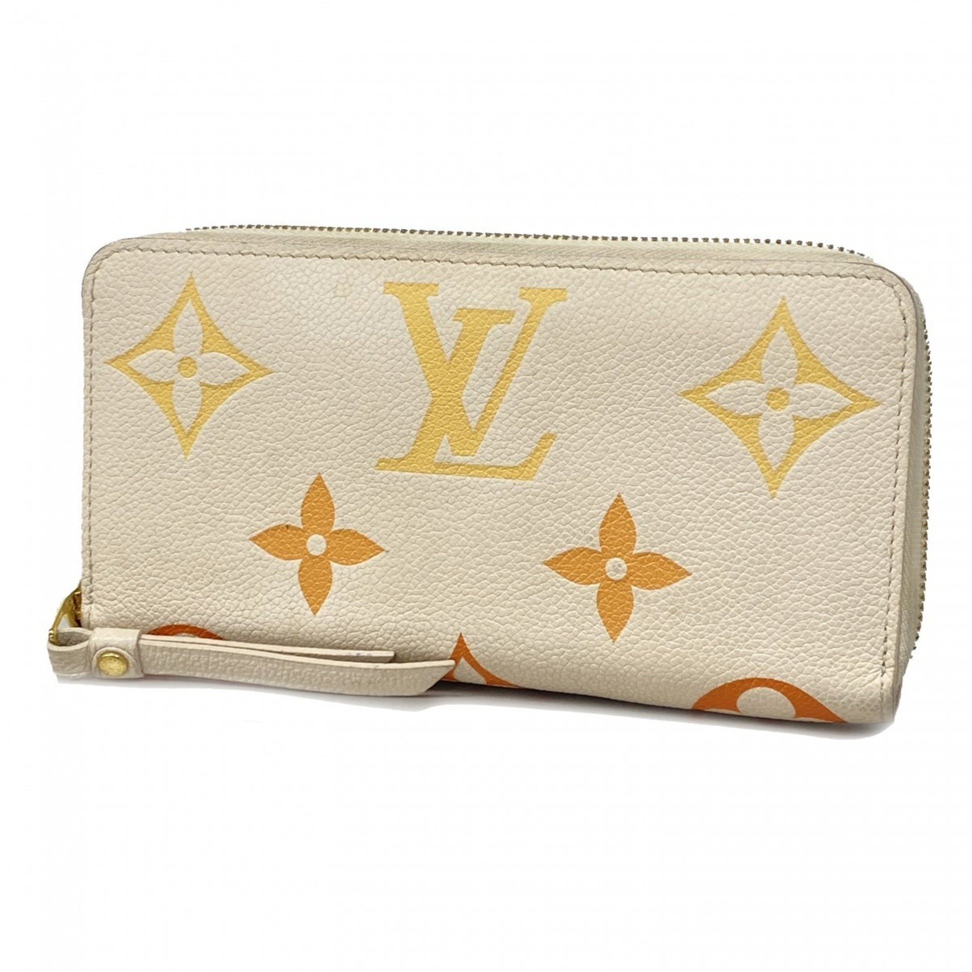 Louis Vuitton Zippy, White, Leather, wallet