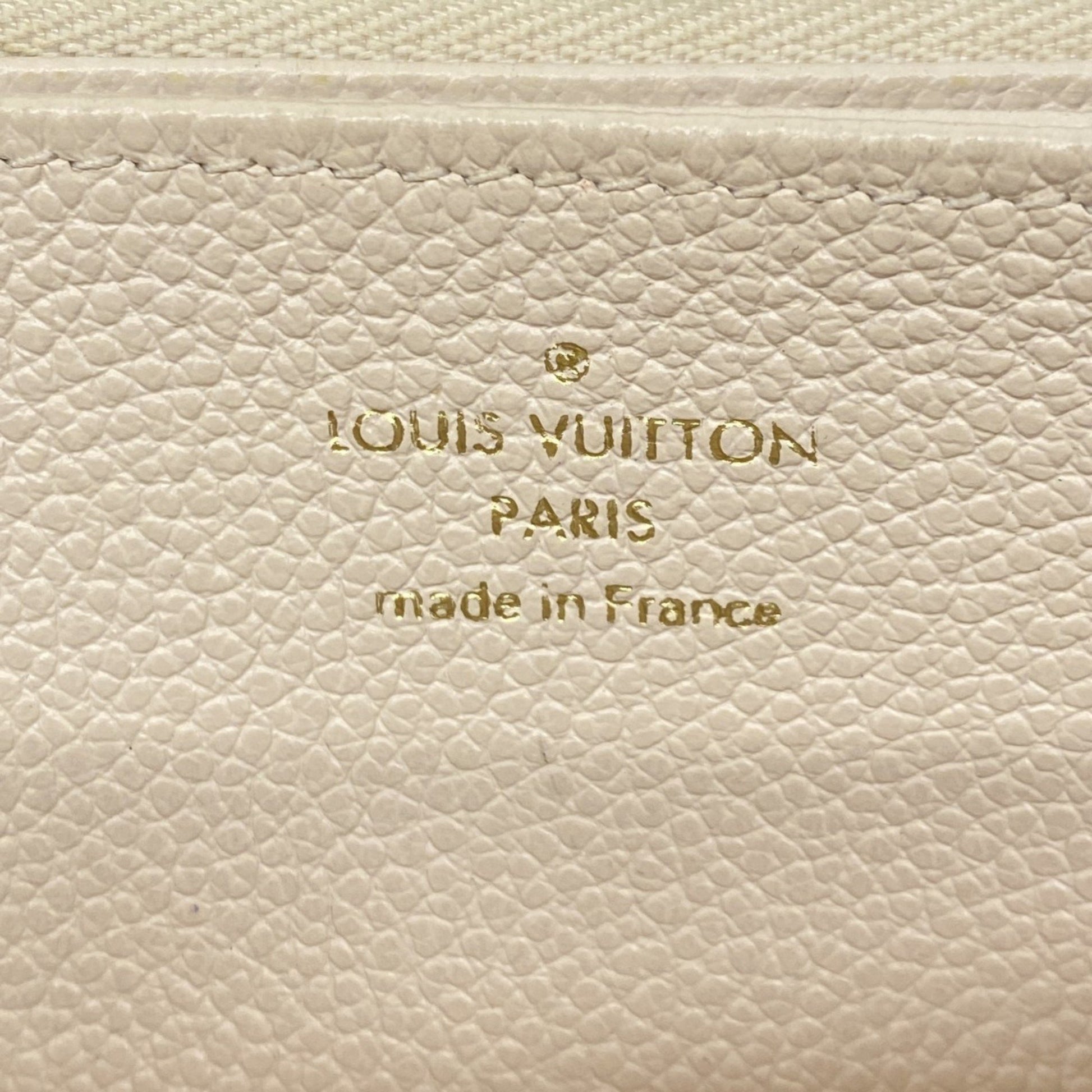 Louis Vuitton Zippy, White, Leather, wallet