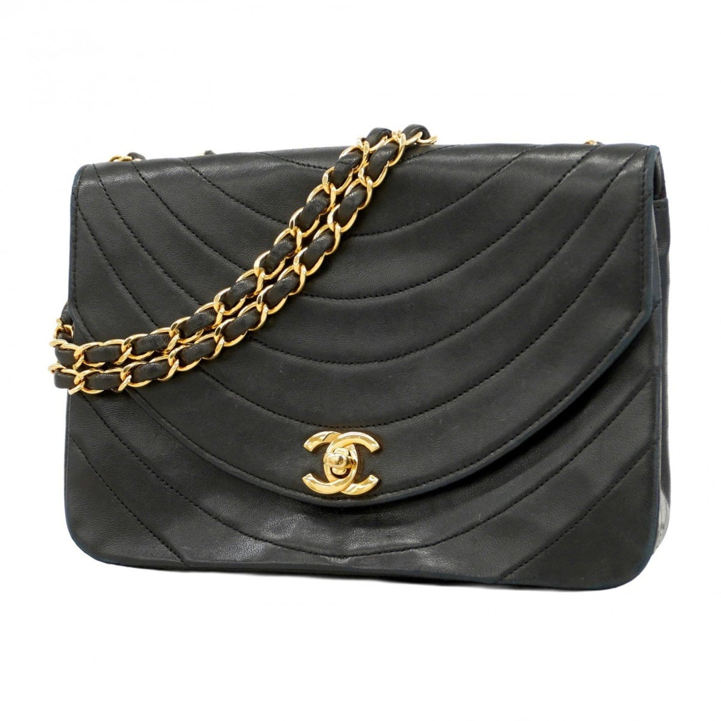 Chanel Flap bag, Black, Leather, shoulder