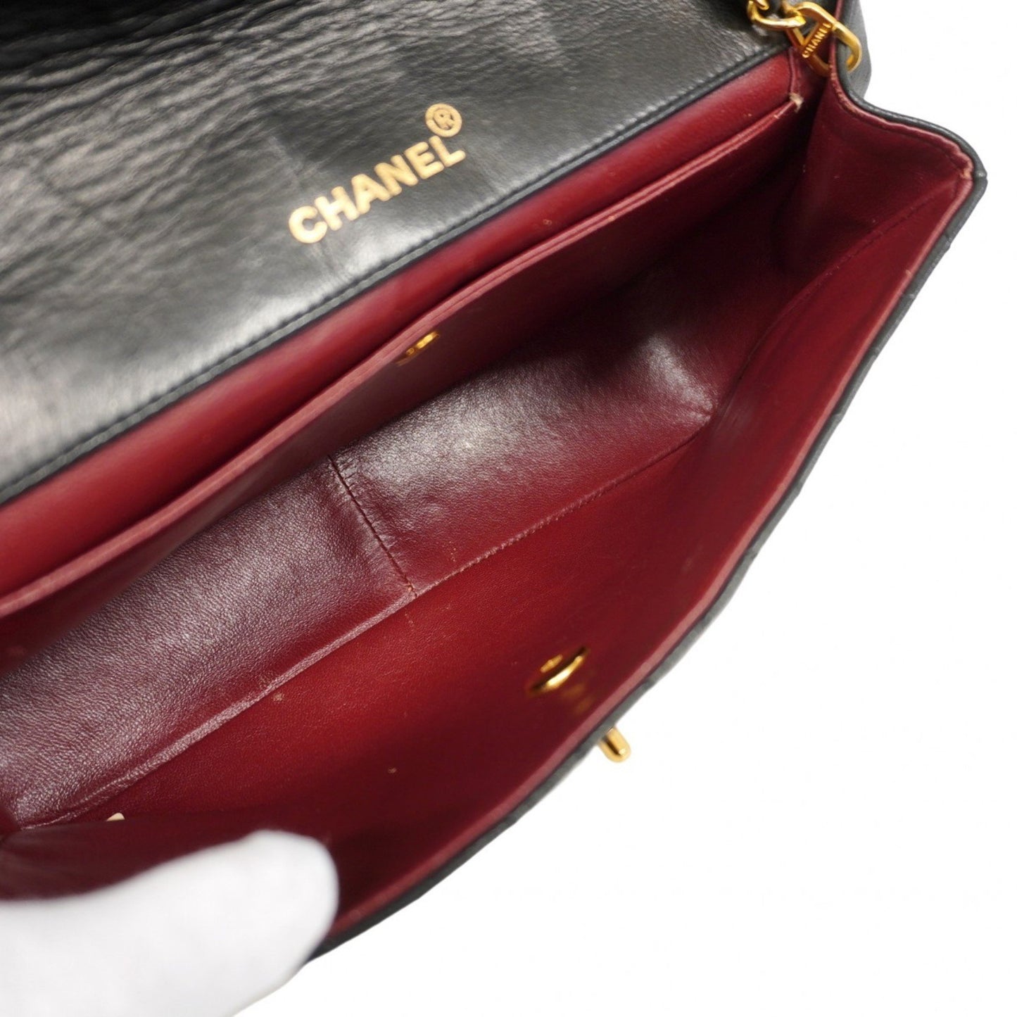 Chanel Classic Flap, Black, Leather, shoulder