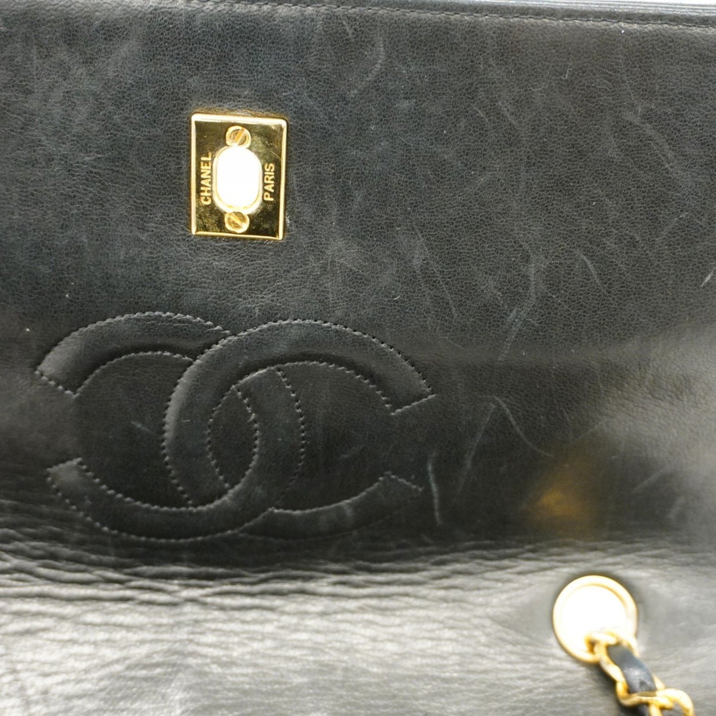 Chanel Classic Flap, Black, Leather, shoulder