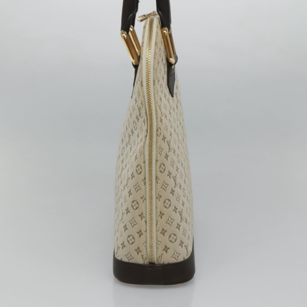 Louis Vuitton Alma Mini Lin Monogram, Khaki, Canvas, Handbag