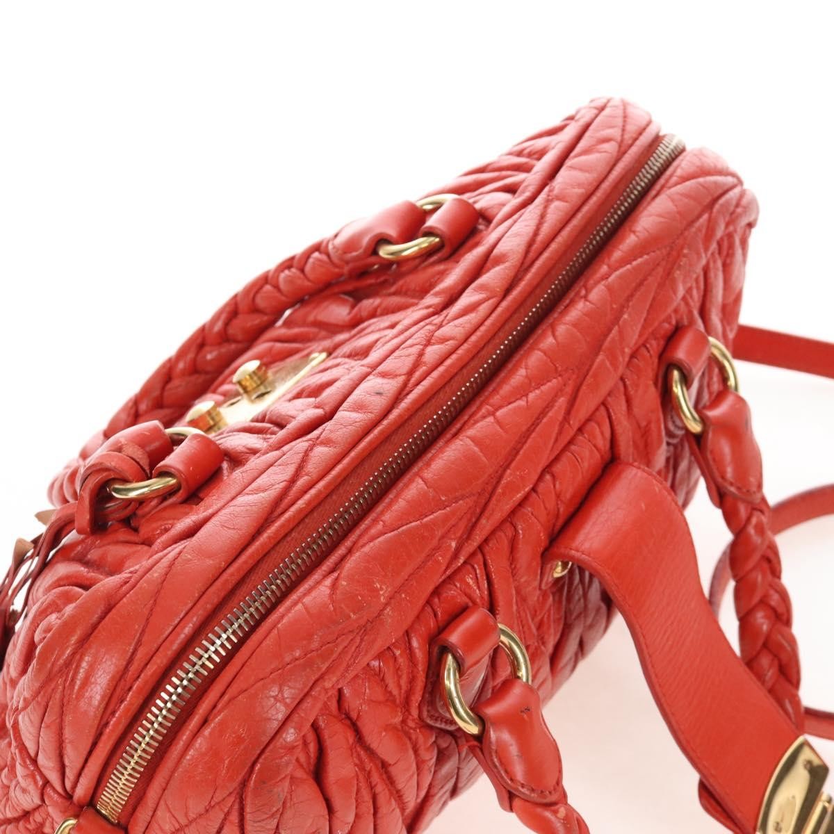Miu Miu Coffer Convertible Satchel Matelasse Leather, Orange, Leather, Handbag