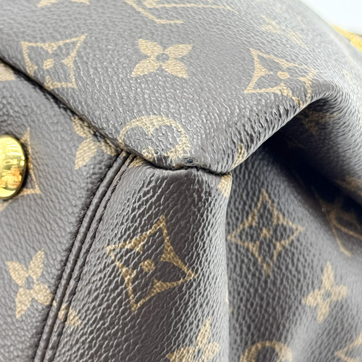 Louis Vuitton Pallas Monogram Canvas with Leather, Brown, Canvas, Tote Bag