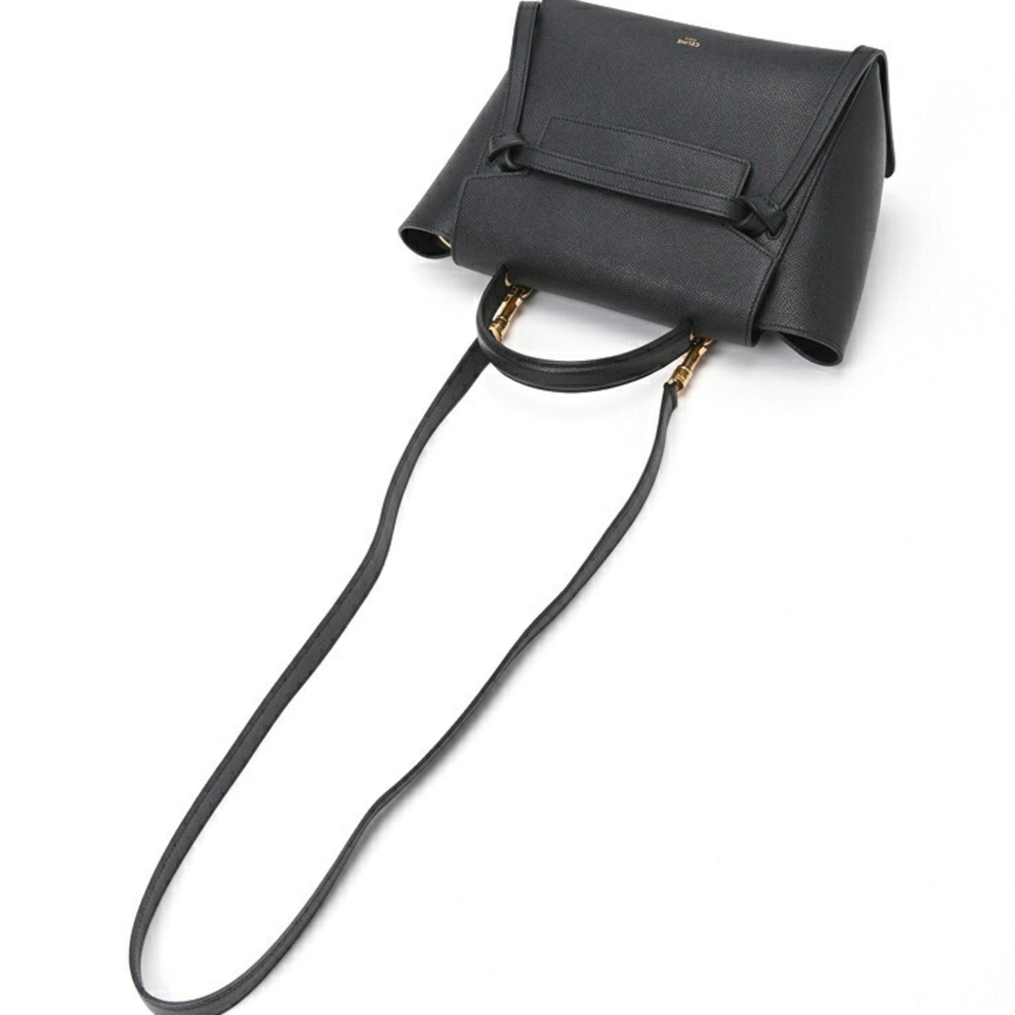 Céline Belt, Black, Leather, shoulder