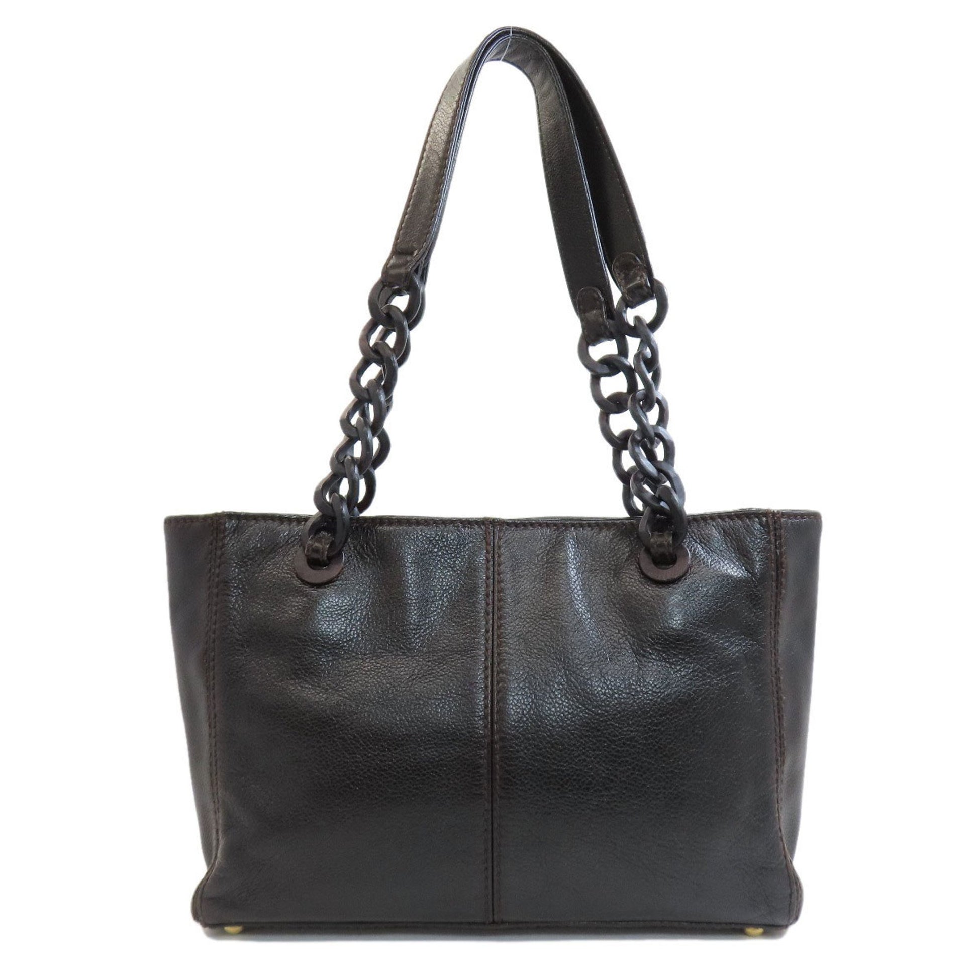 Chanel Coco Mark, Black, Leather, tote