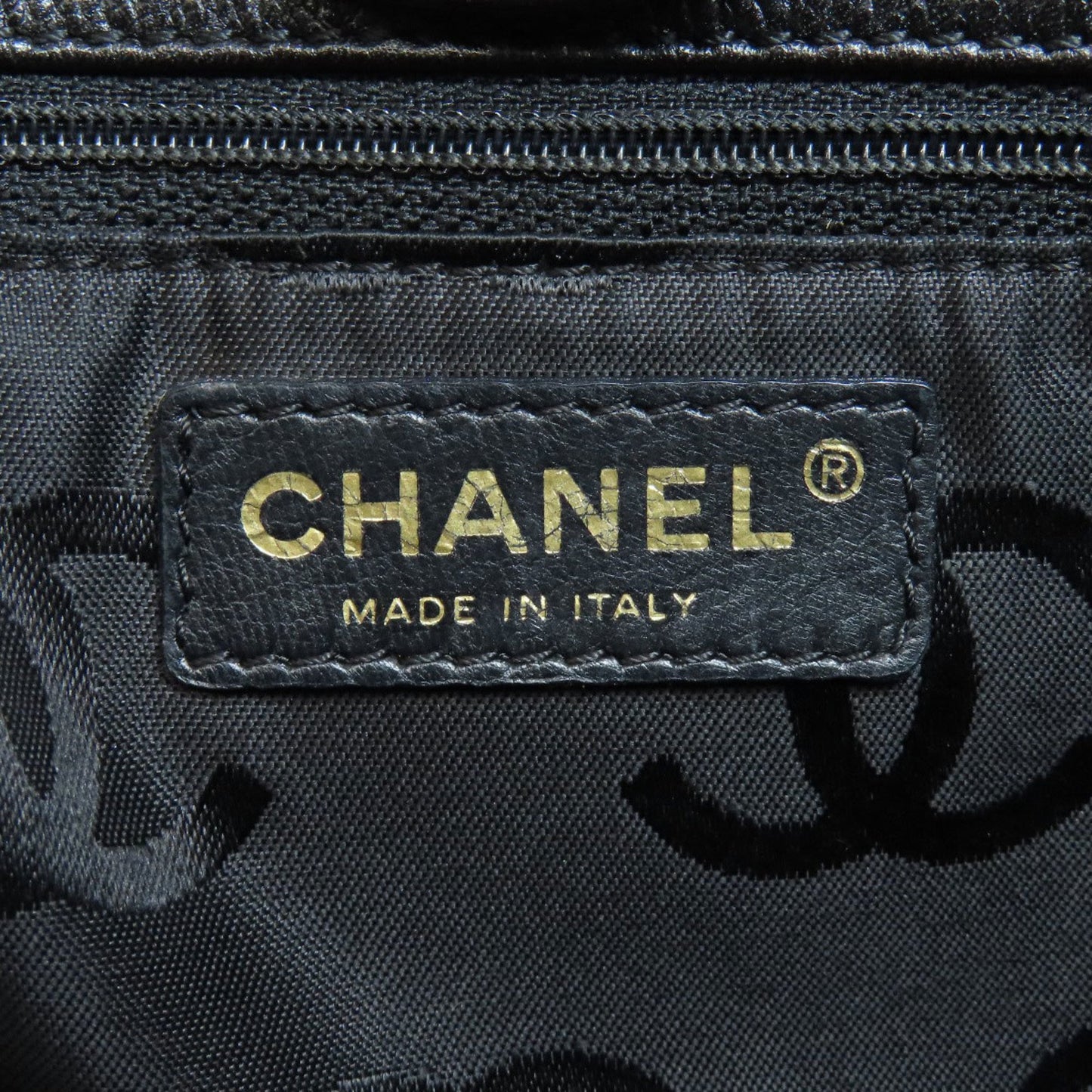 Chanel Coco Mark, Black, Leather, tote