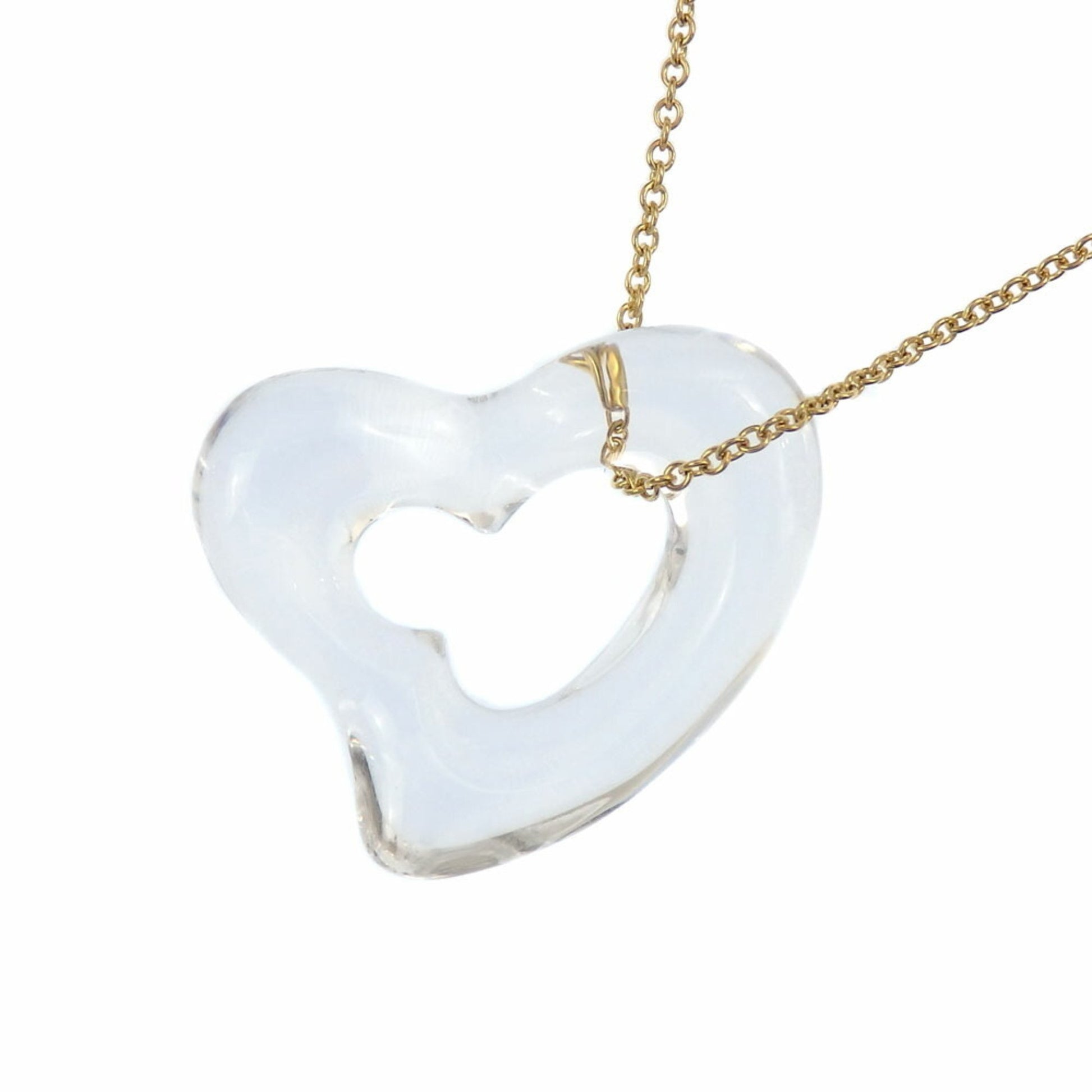 Tiffany & Co Open Heart, Gold, Yellow Gold, necklace