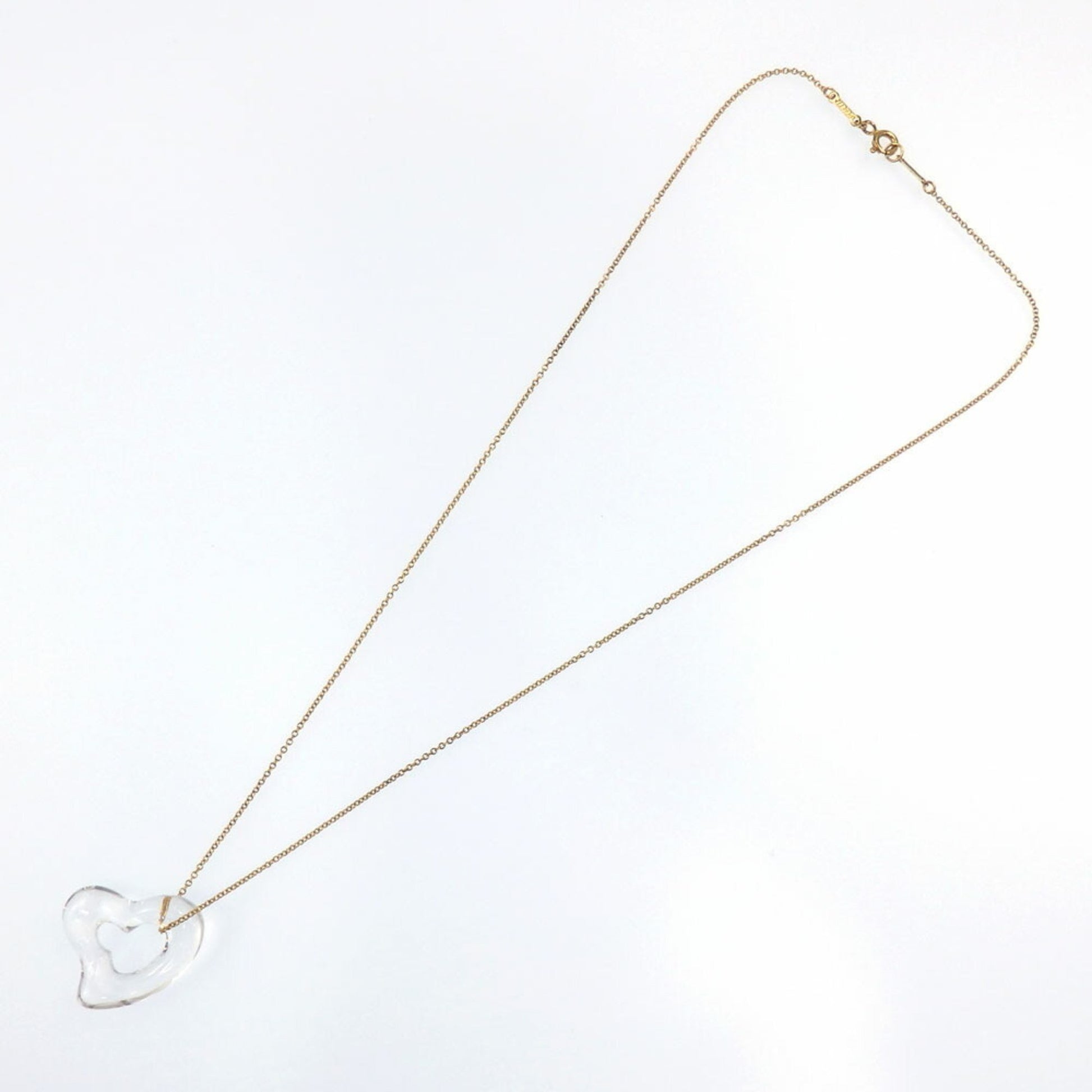 Tiffany & Co Open Heart, Gold, Yellow Gold, necklace