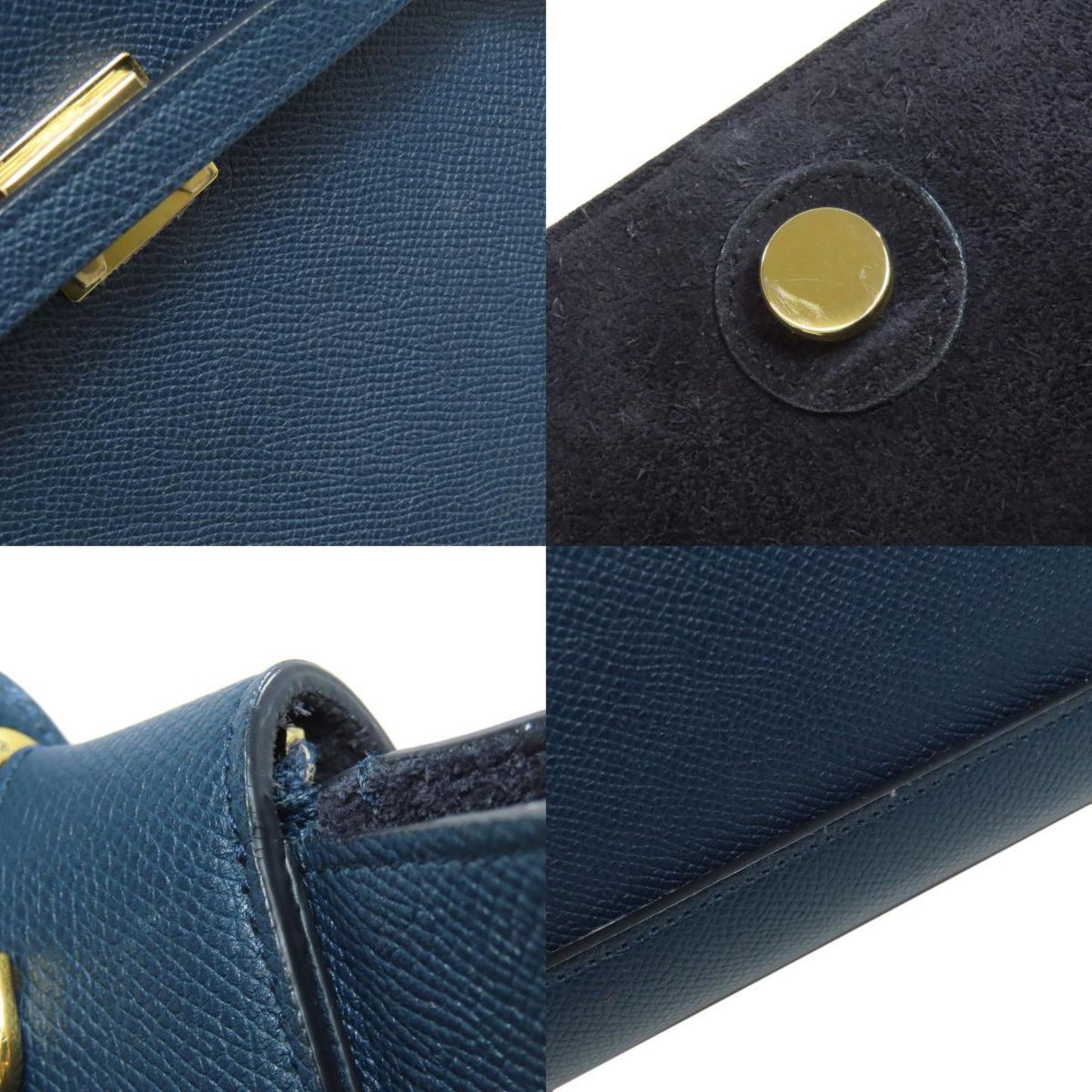 Céline Belt, Navy, Leather, handbag