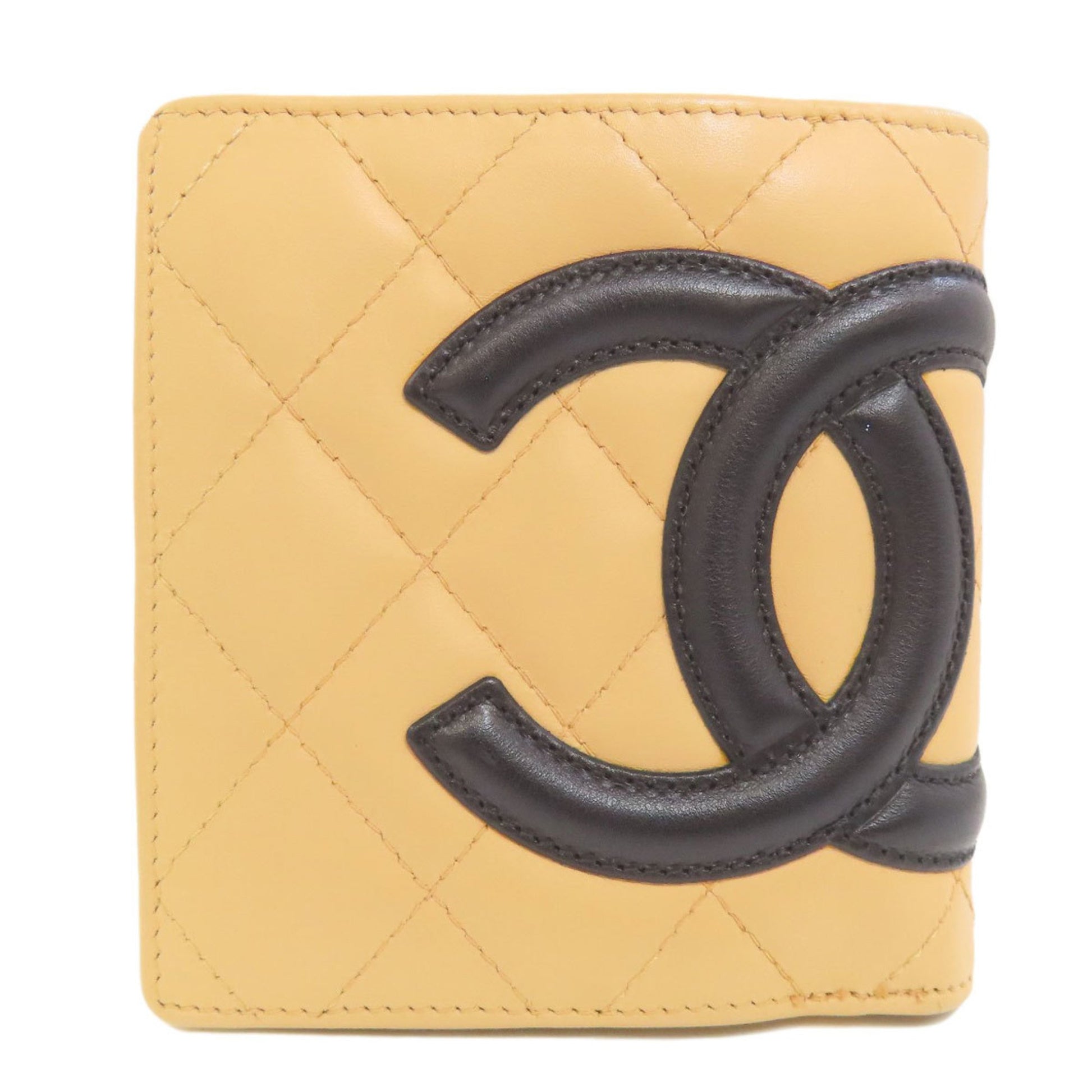 Chanel Cambon, Beige, Leather, wallet