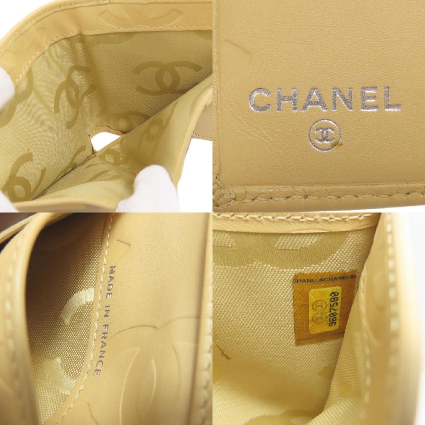 Chanel Cambon, Beige, Leather, wallet