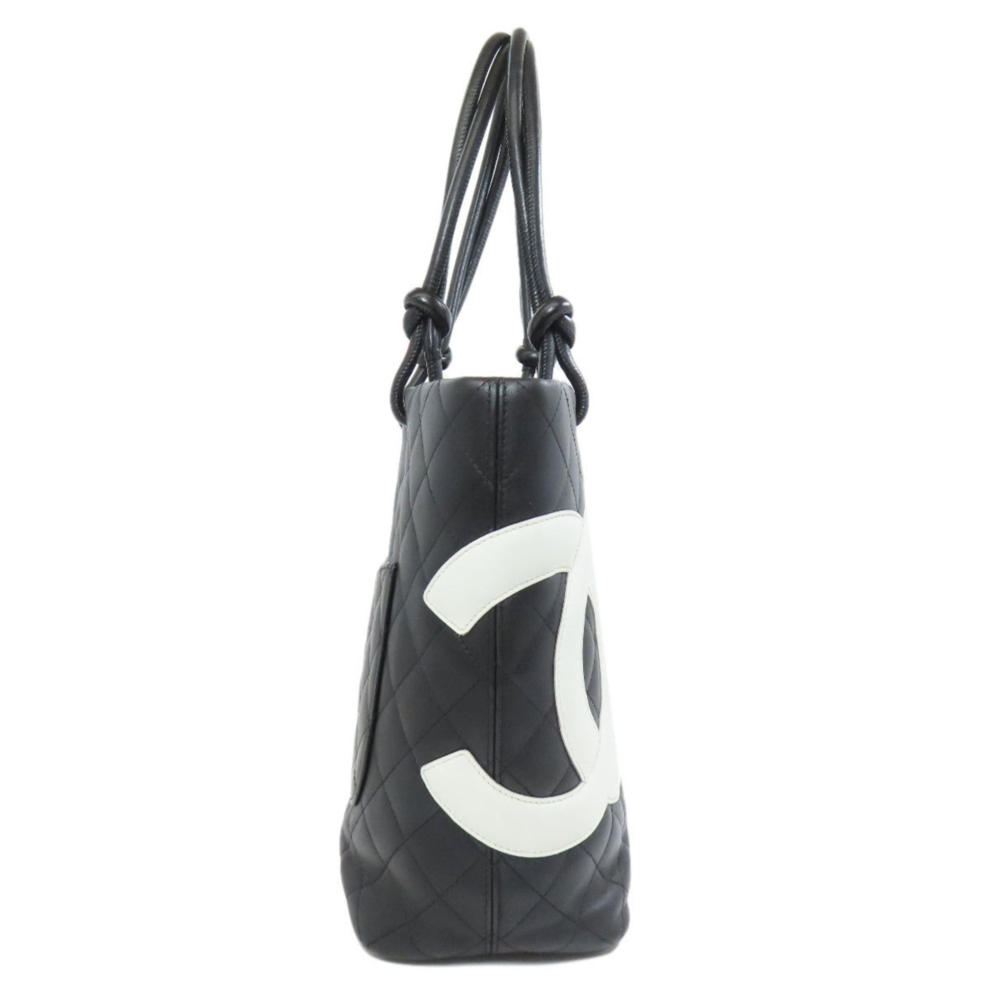 Chanel Cambon line, Black, Leather, tote