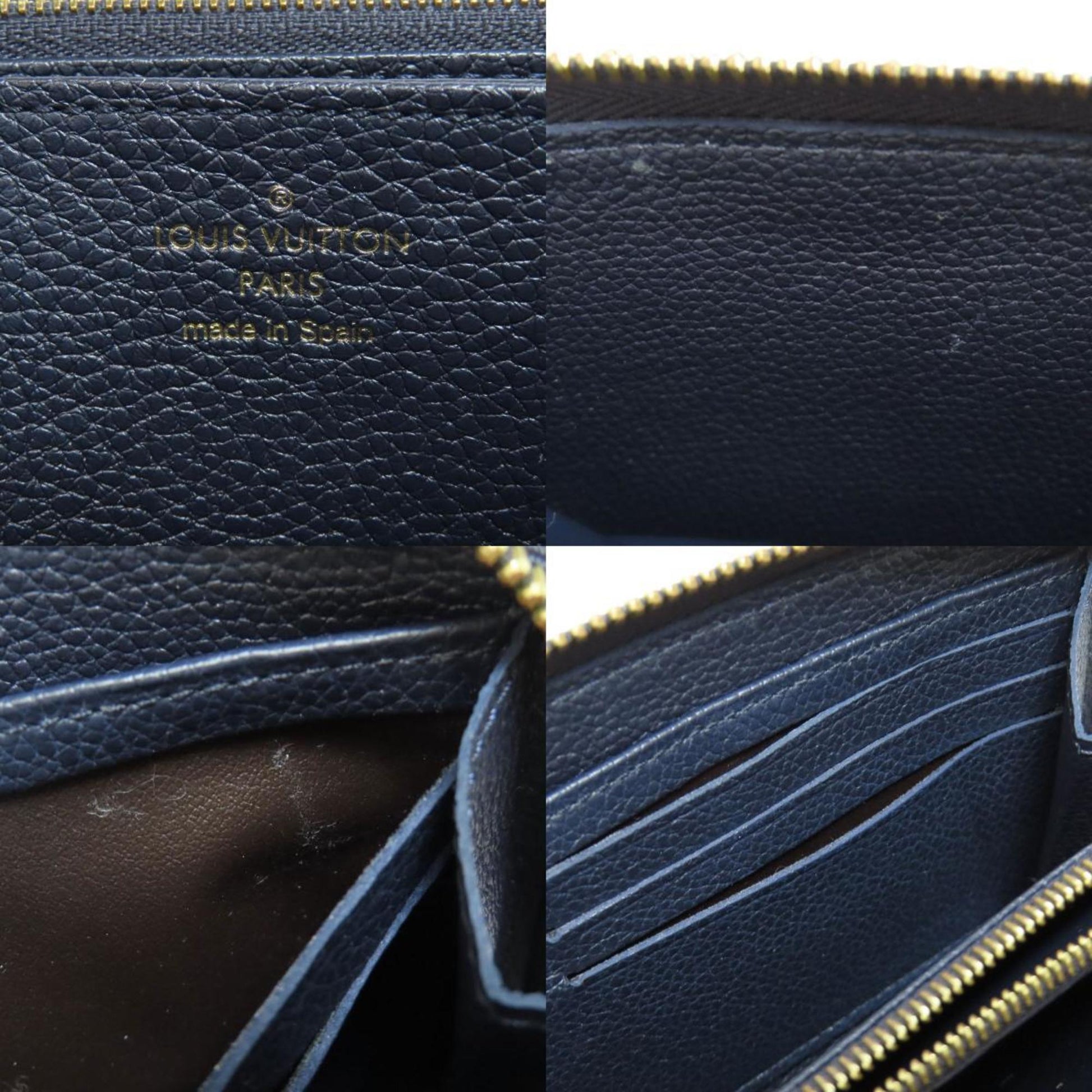 Louis Vuitton Zippy wallet, Navy, Canvas, wallet