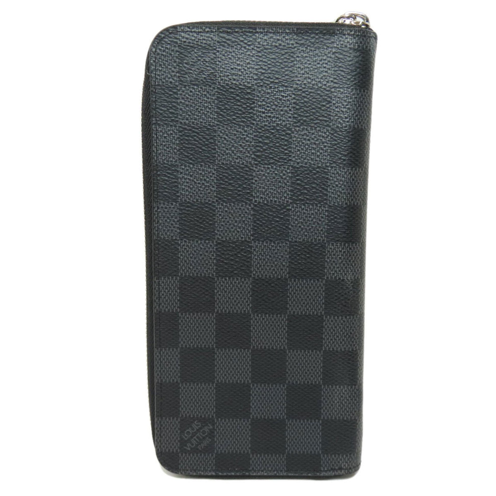 Louis Vuitton Zippy Wallet Vertical, Grey, Canvas, wallet