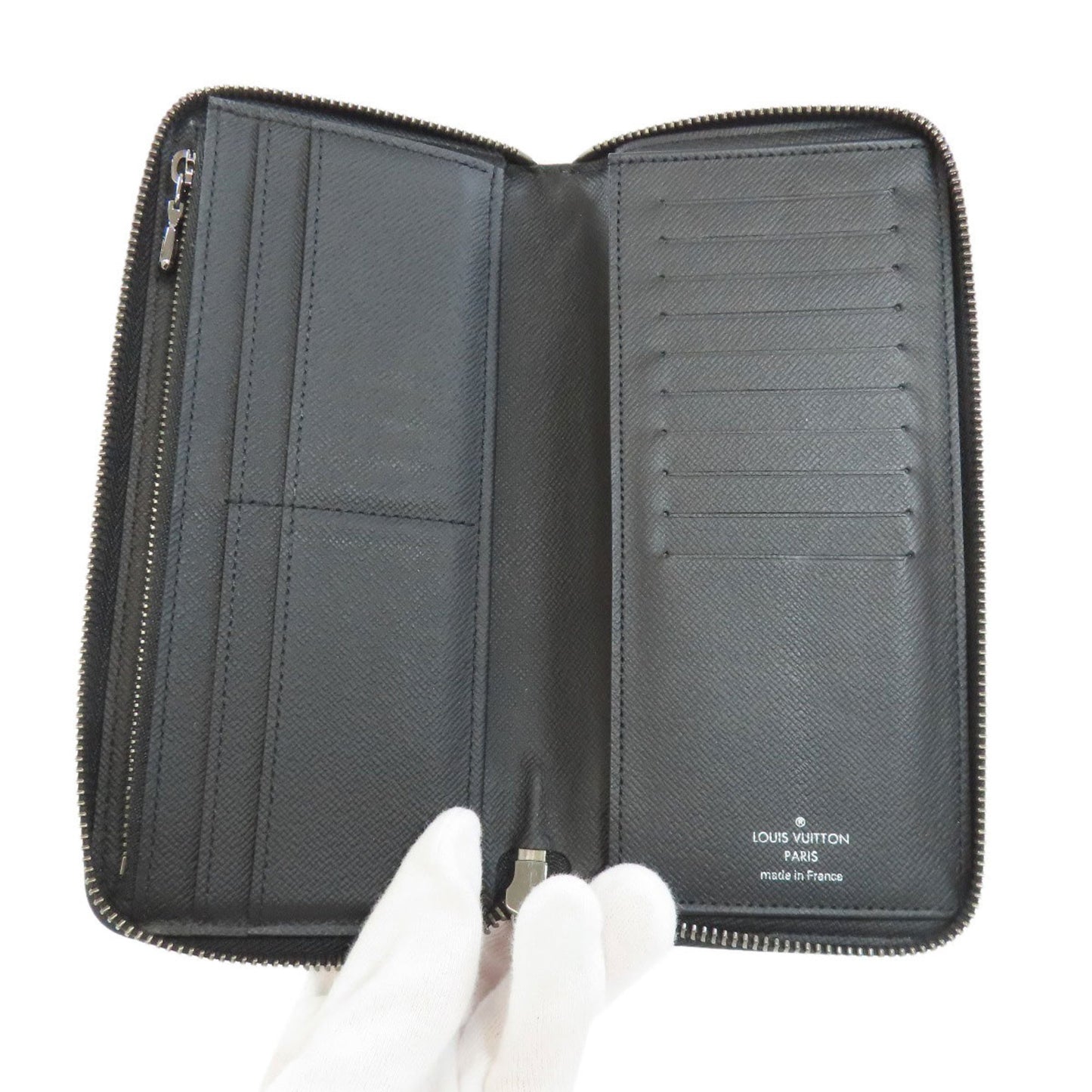 Louis Vuitton Zippy Wallet Vertical, Black, Leather, wallet