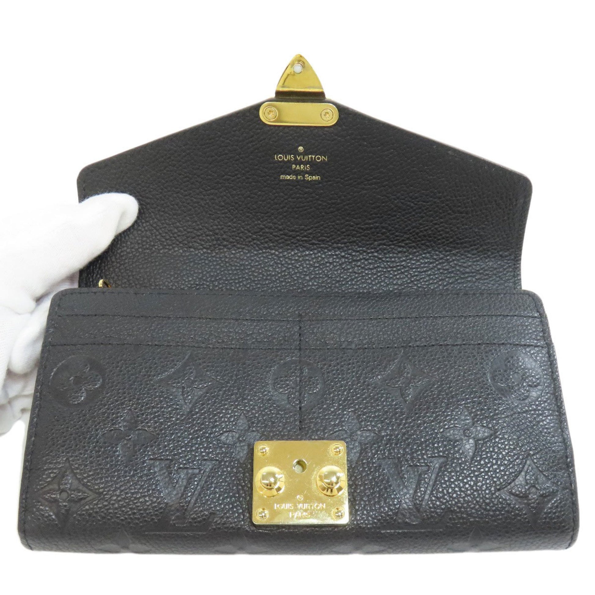 Louis Vuitton Metis, Black, Leather, wallet