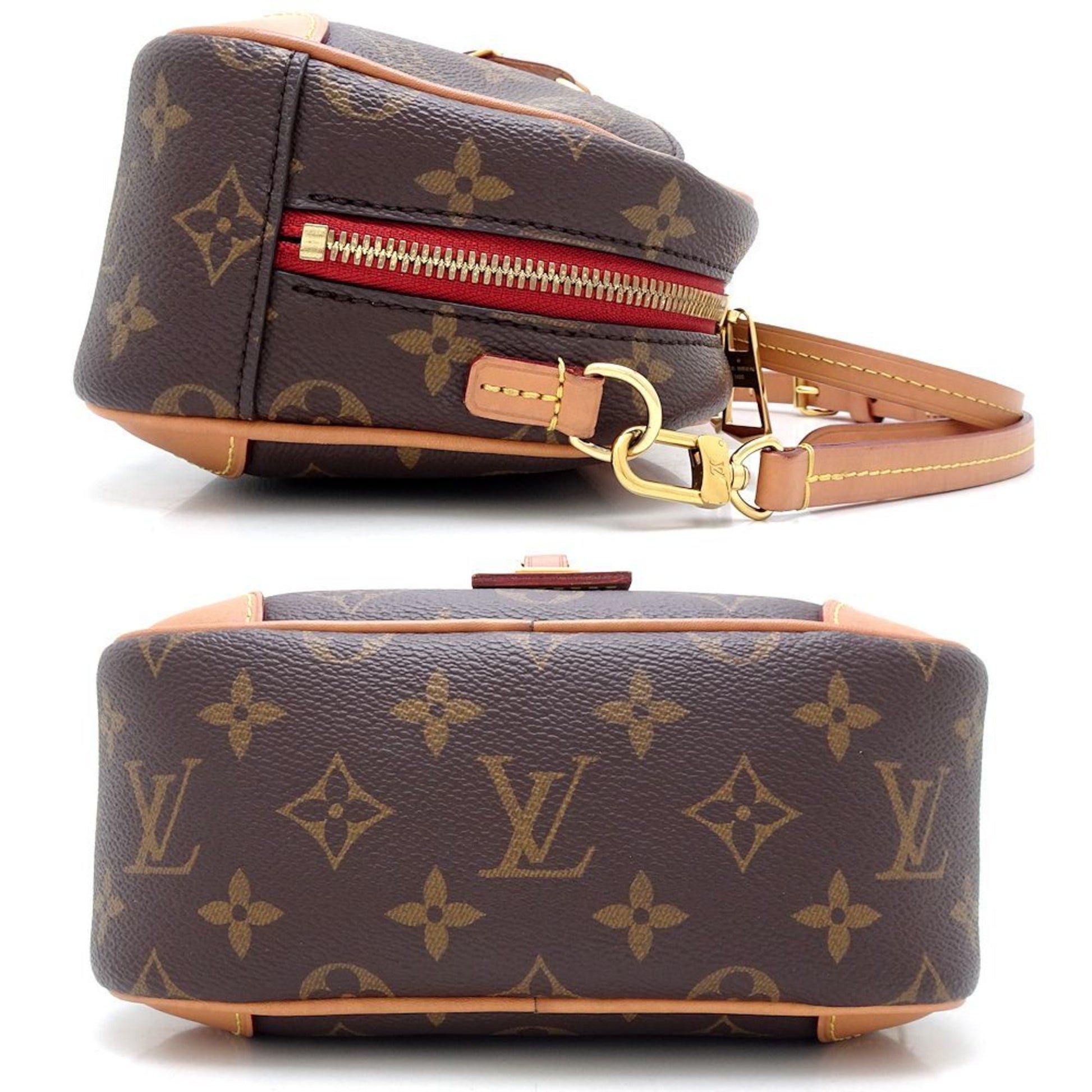 Louis Vuitton Deauville, Brown, Canvas, shoulder