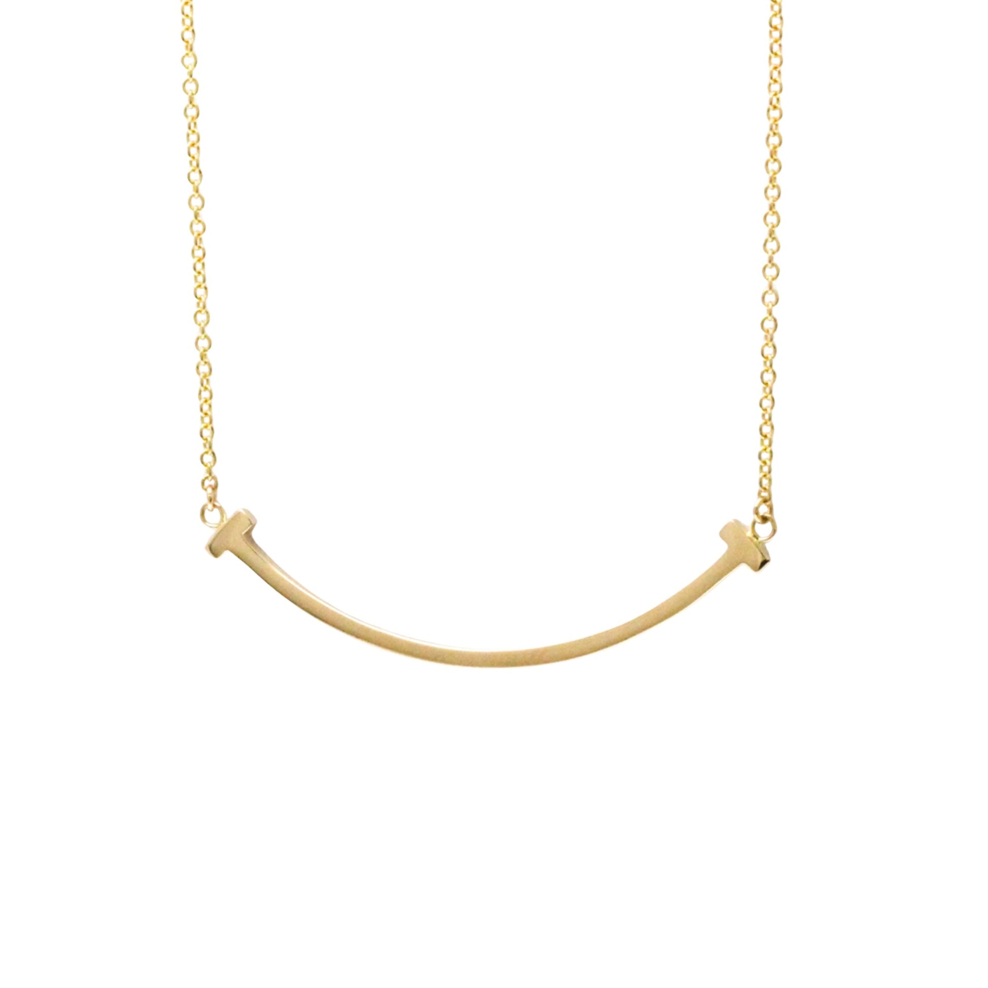 Tiffany & Co T Smile, Gold, Rose Gold, necklace