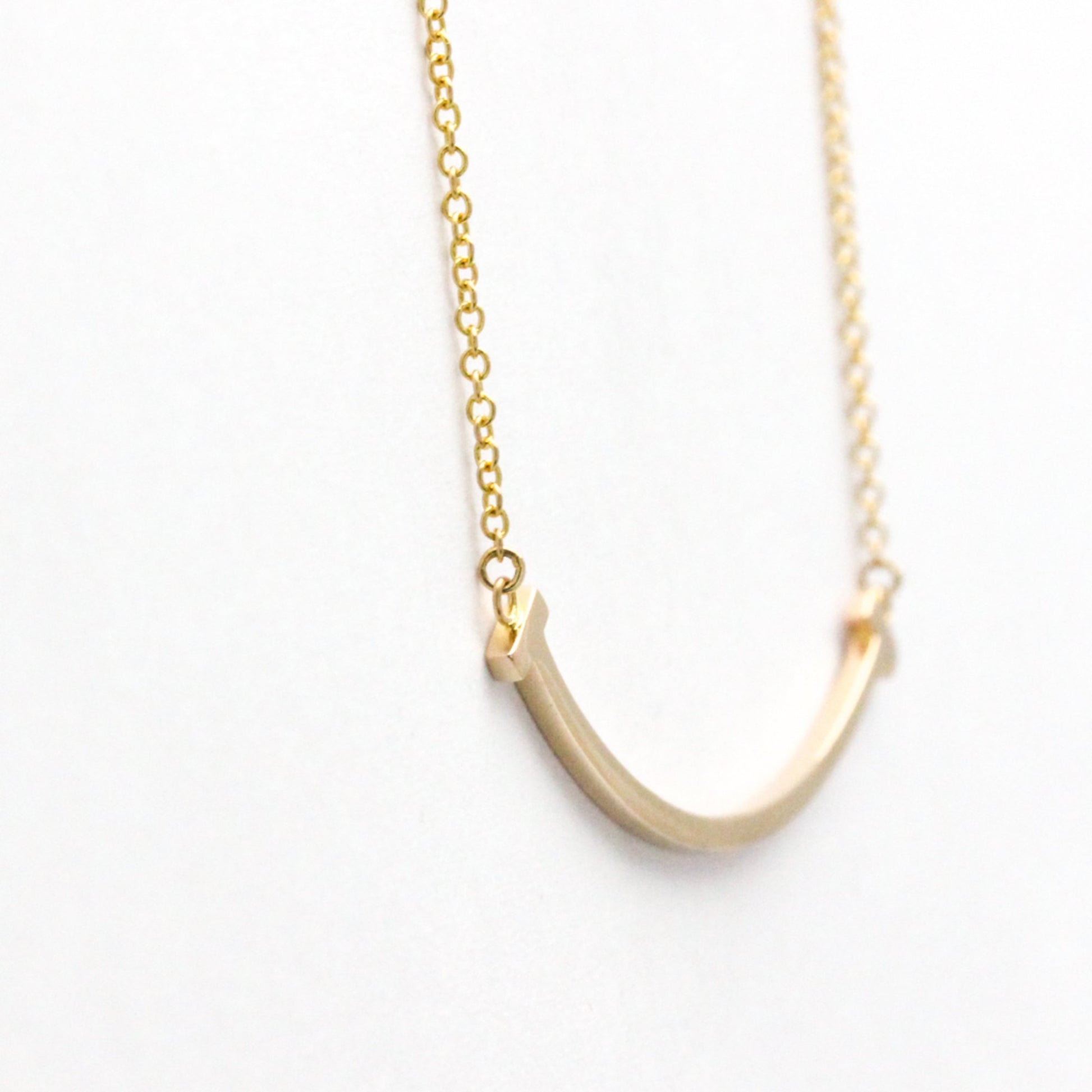 Tiffany & Co T Smile, Gold, Rose Gold, necklace