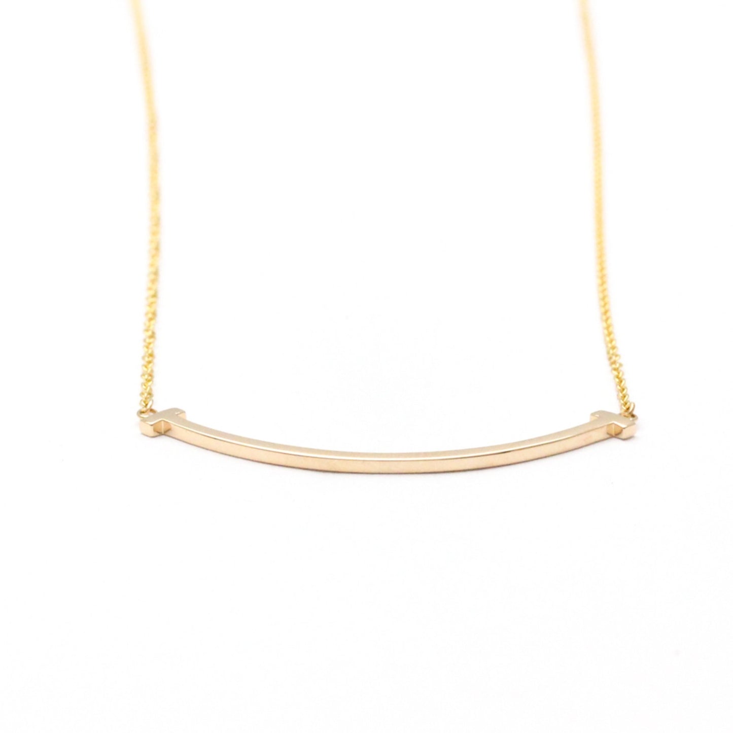 Tiffany & Co T Smile, Gold, Rose Gold, necklace