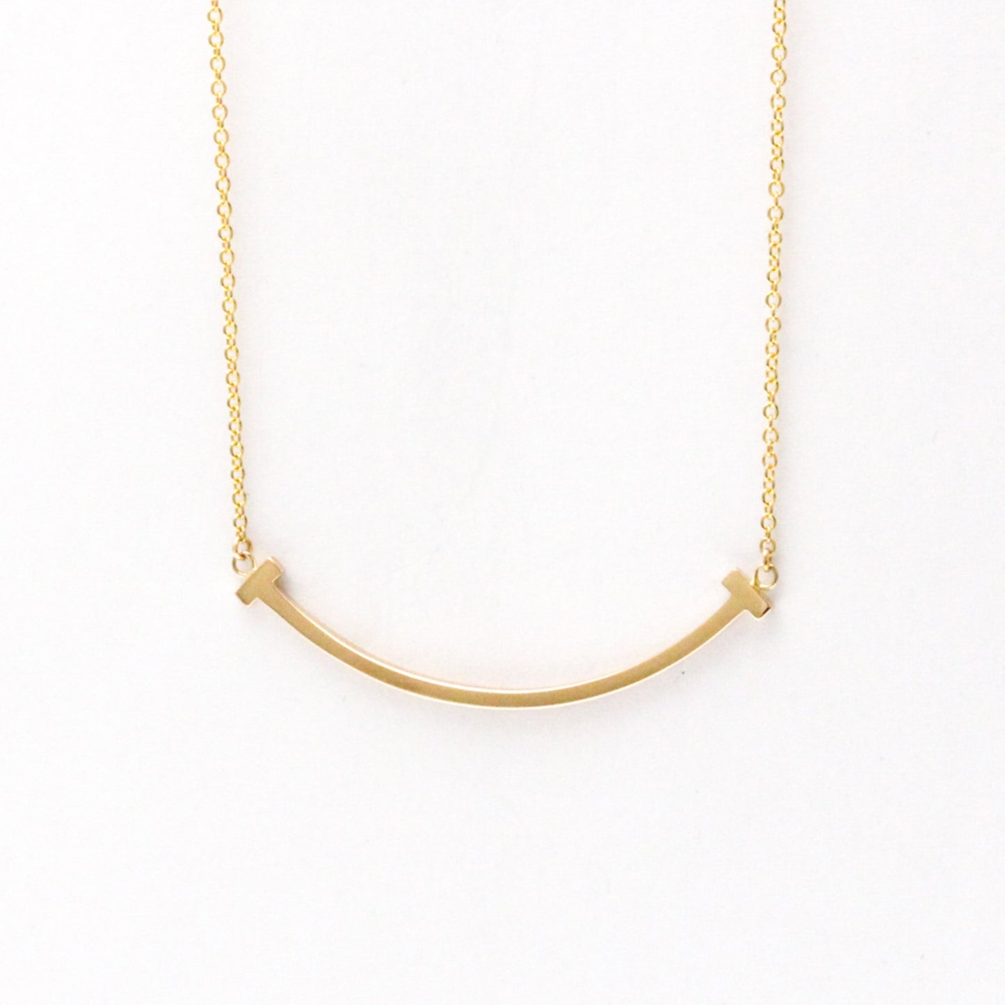 Tiffany & Co T Smile, Gold, Rose Gold, necklace