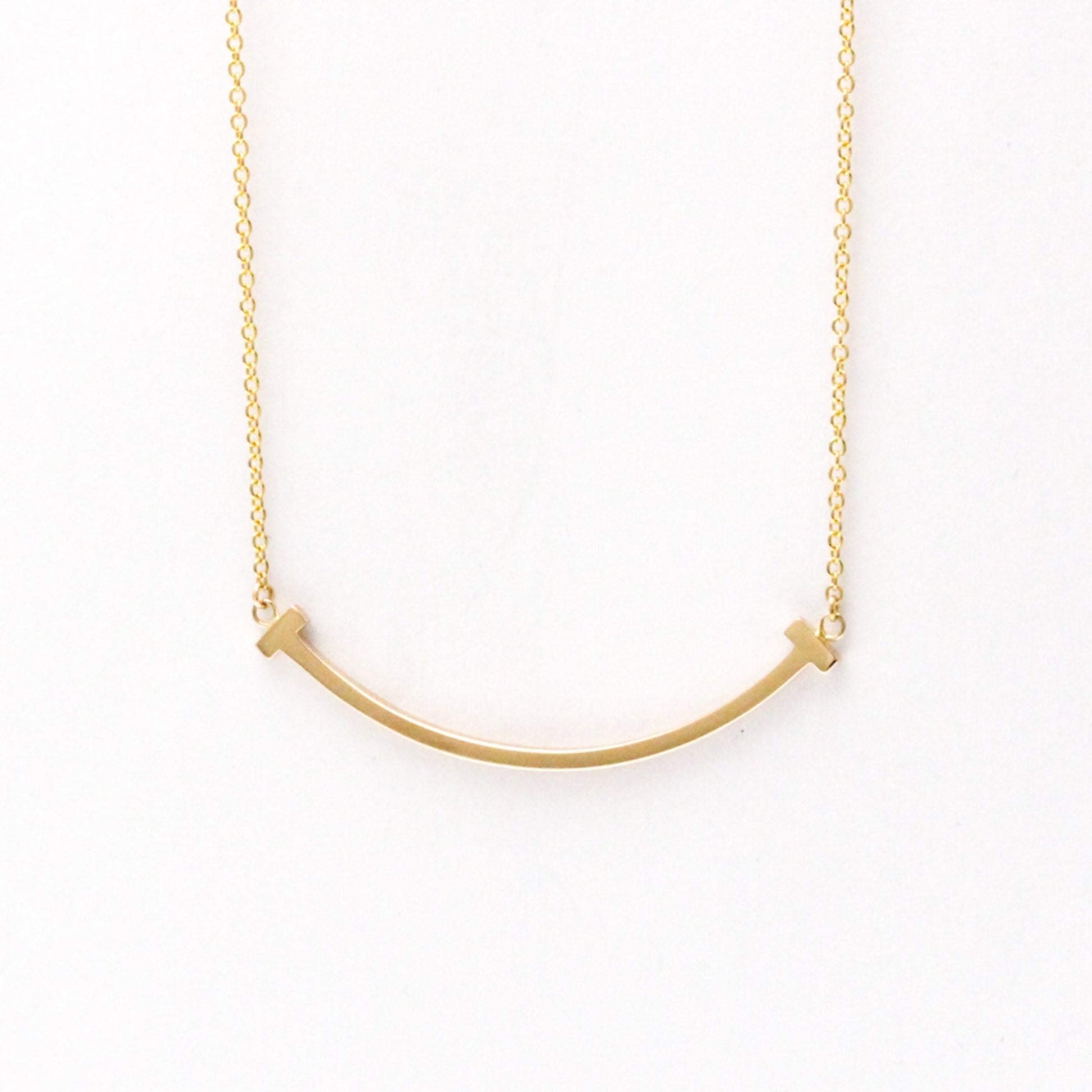 Tiffany & Co T Smile, Gold, Rose Gold, necklace