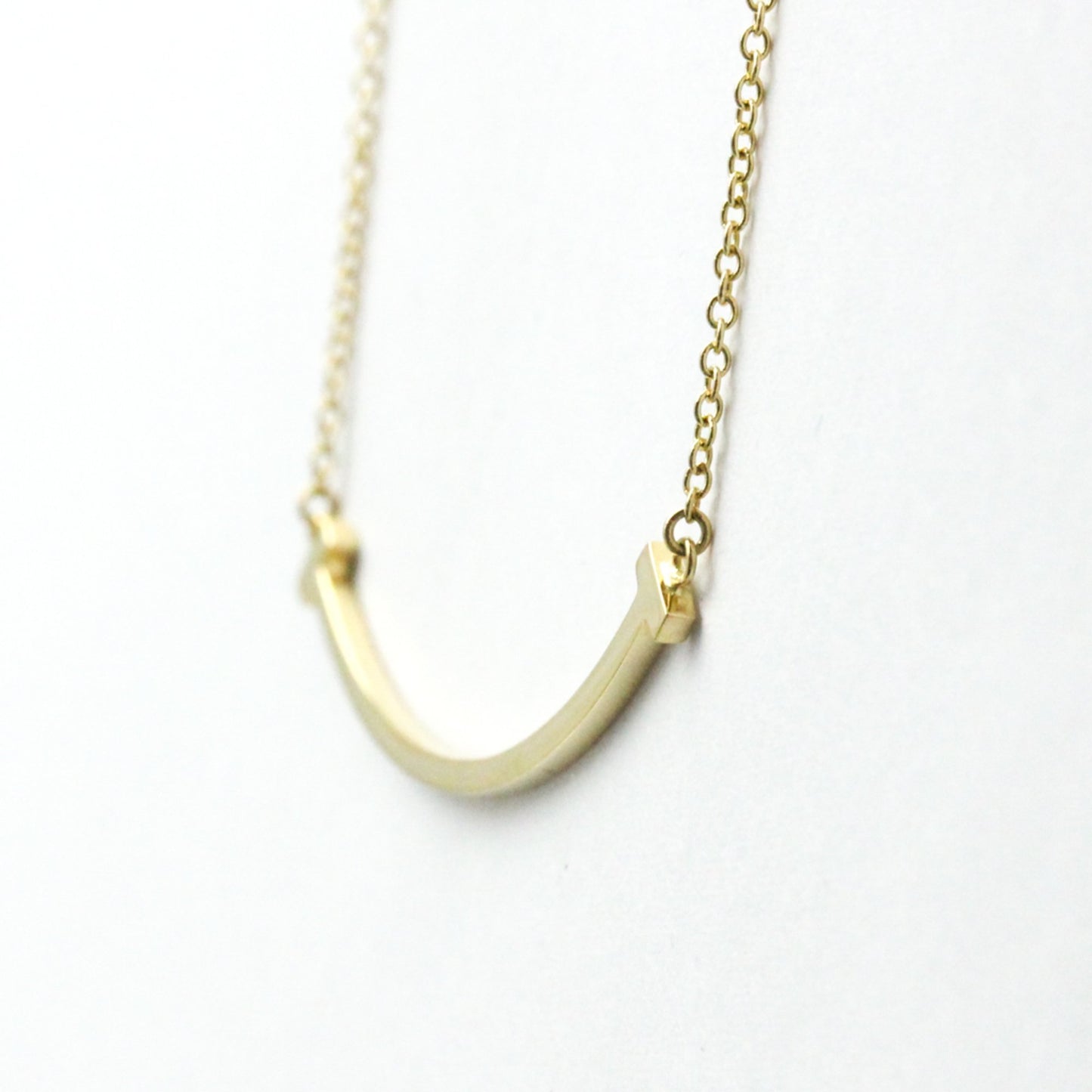 Tiffany & Co T Smile, Gold, Yellow Gold, necklace