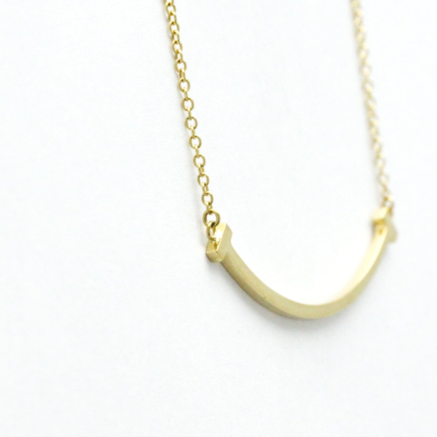 Tiffany & Co T Smile, Gold, Yellow Gold, necklace