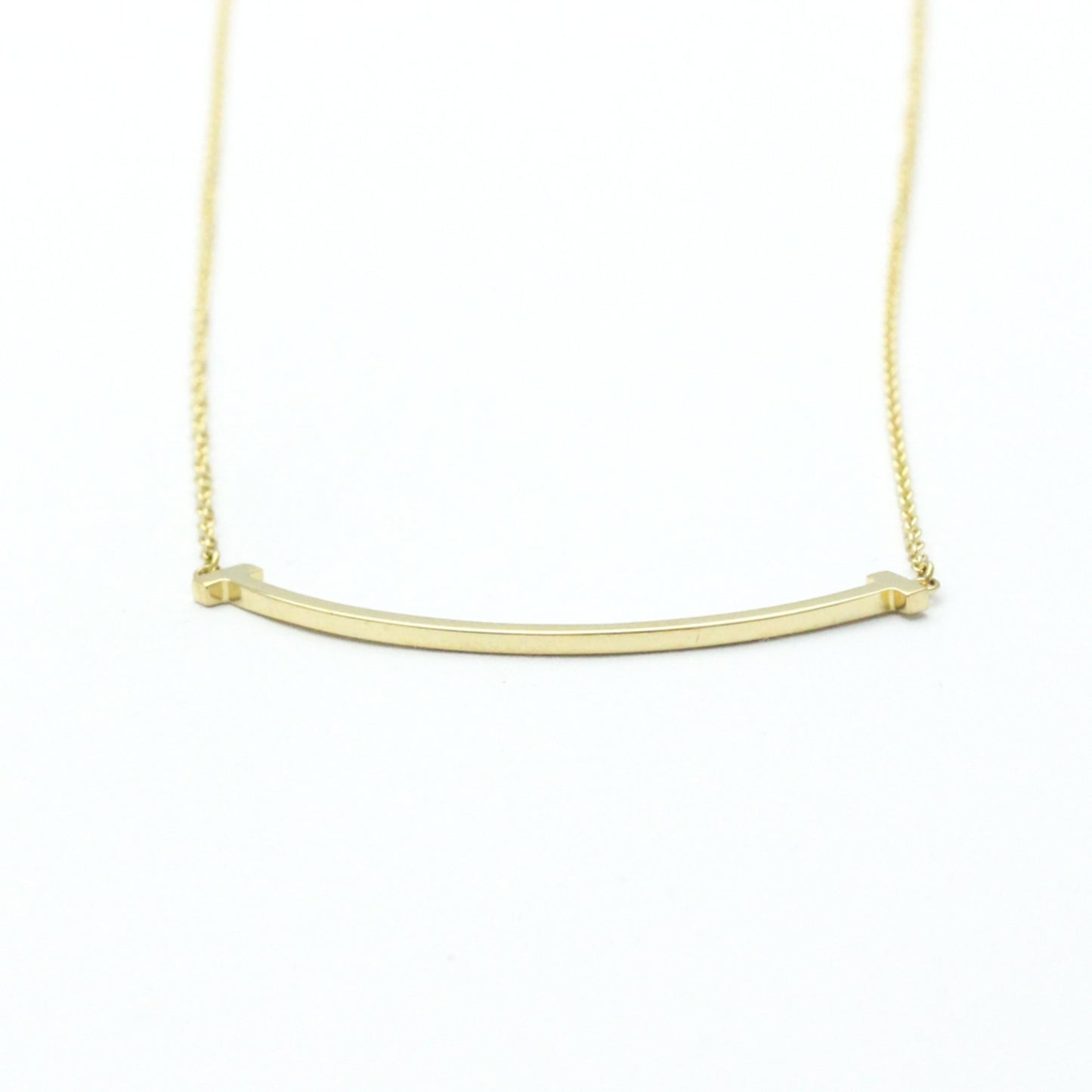 Tiffany & Co T Smile, Gold, Yellow Gold, necklace