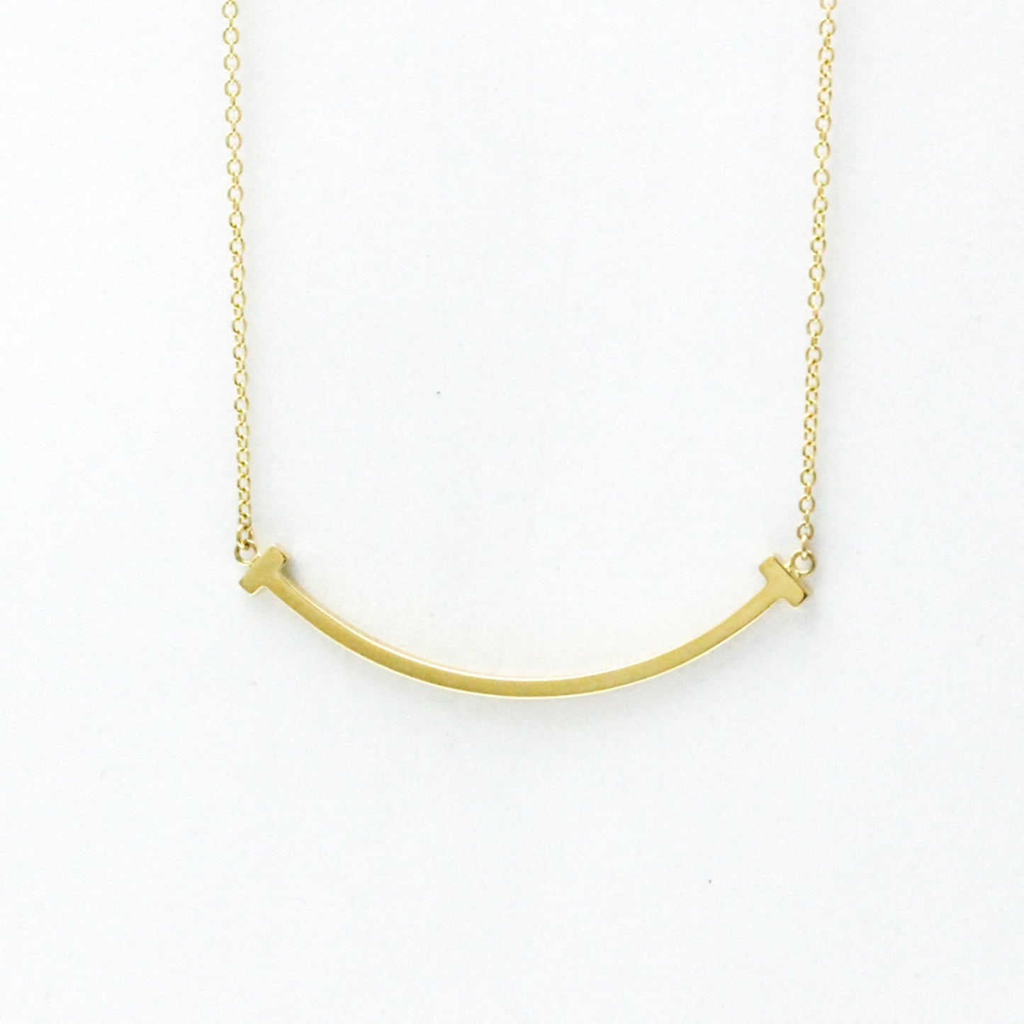 Tiffany & Co T Smile, Gold, Yellow Gold, necklace