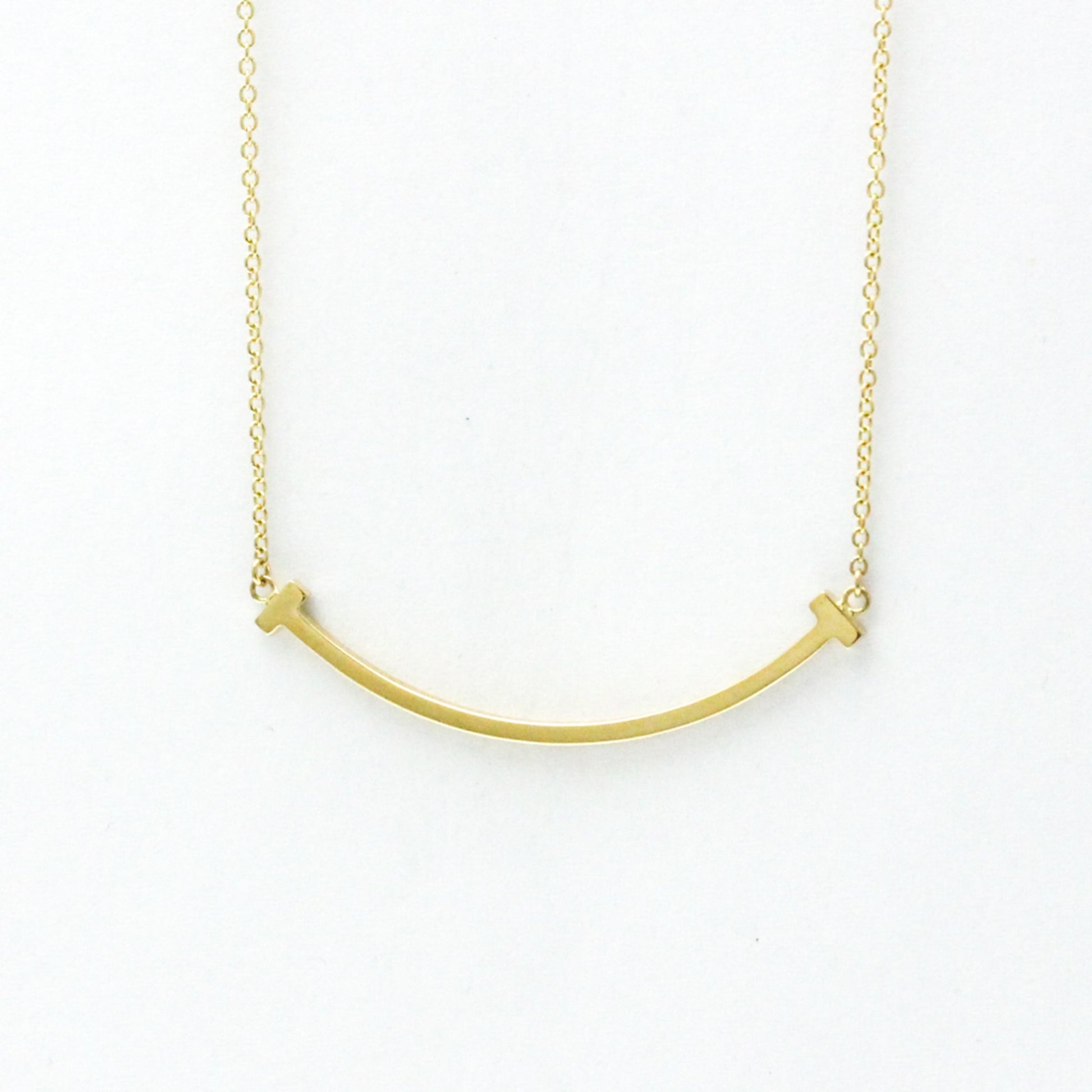 Tiffany & Co T Smile, Gold, Yellow Gold, necklace