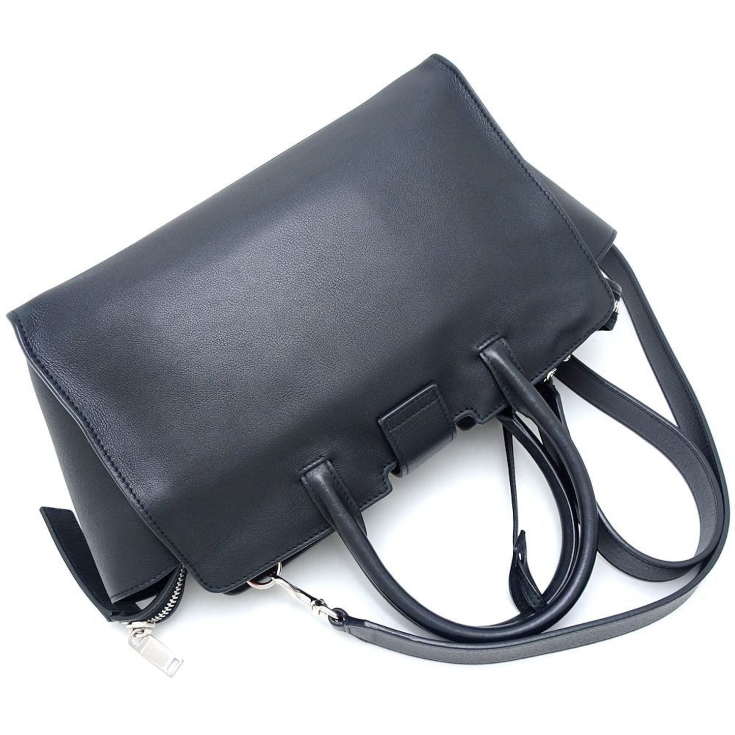 Saint Laurent Downtown, Black, Leather, handbag