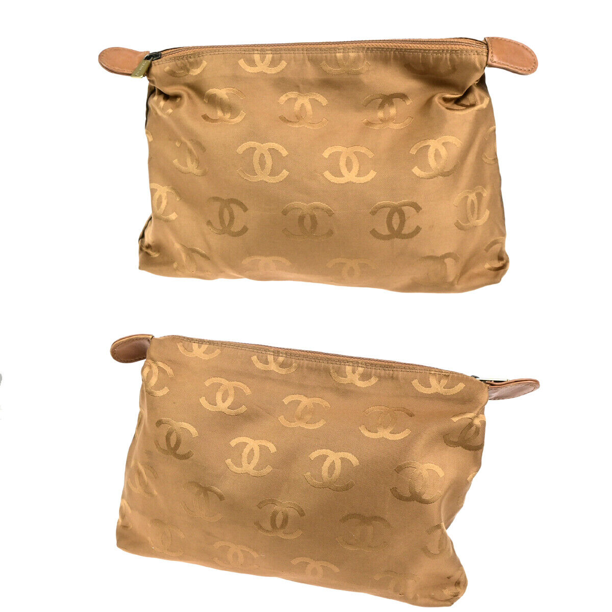 Chanel CC Totebag, Brown, Canvas, shoulder