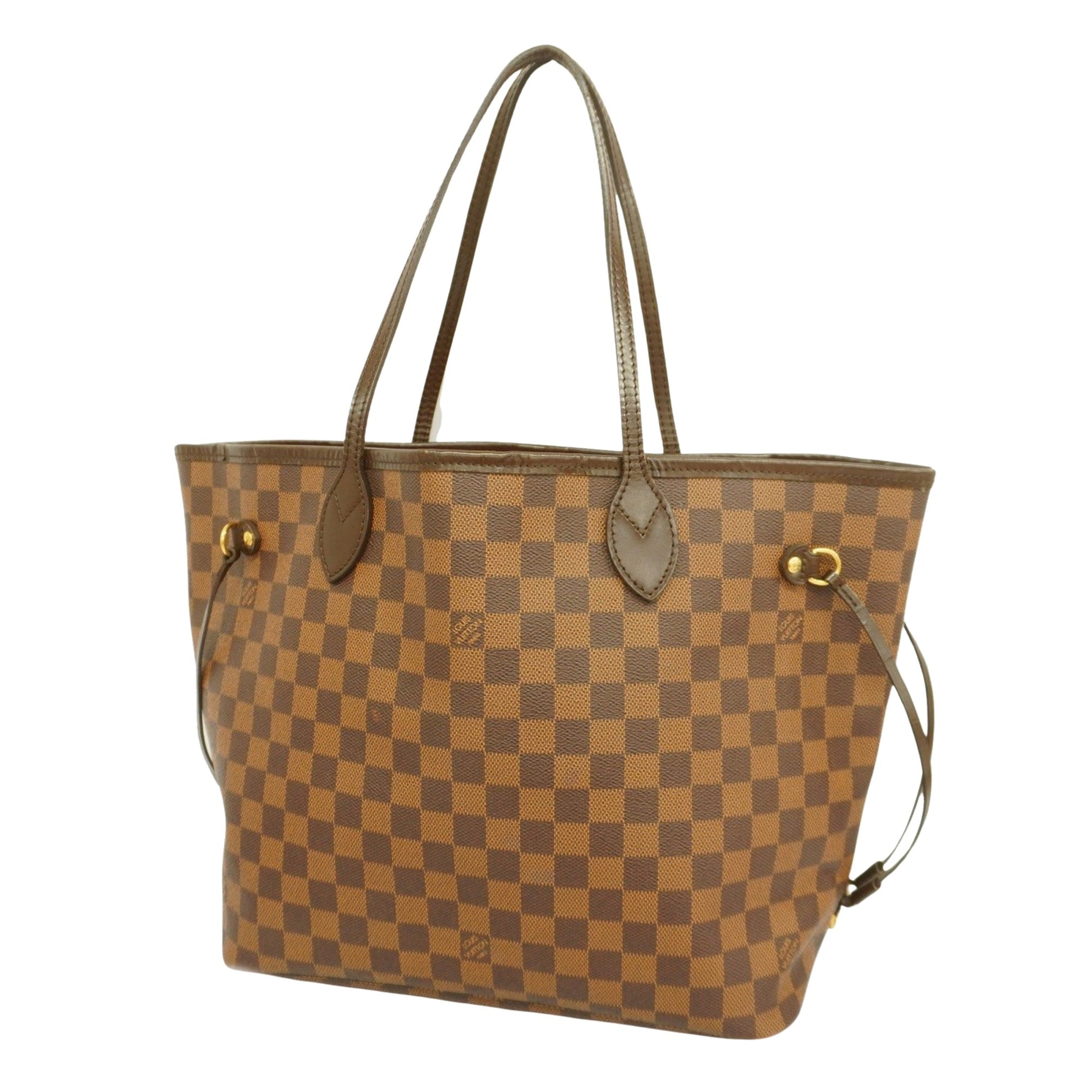 Louis Vuitton Neverfull MM, Brown, Canvas, tote