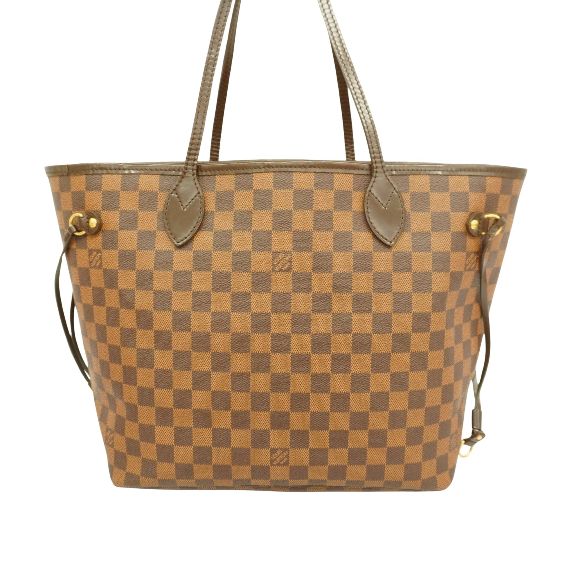 Louis Vuitton Neverfull MM, Brown, Canvas, tote